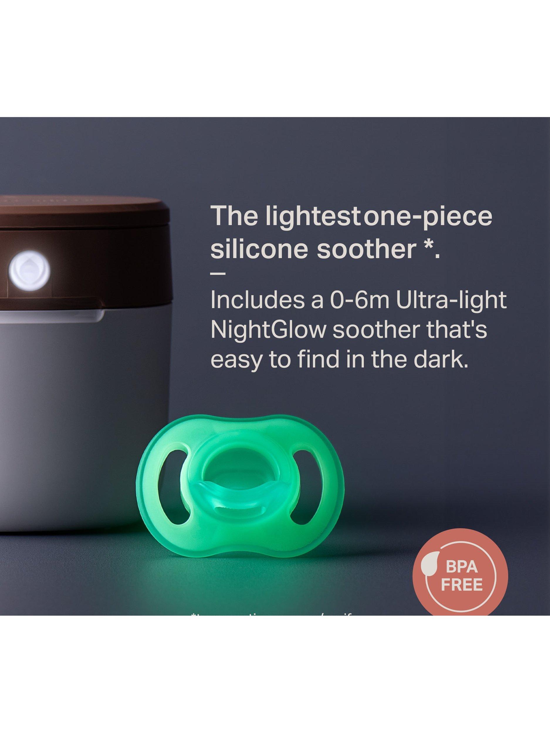 UV Sterilise & Charge NightGlow Pod & UltraLight NightGlow Soother, 0-6m