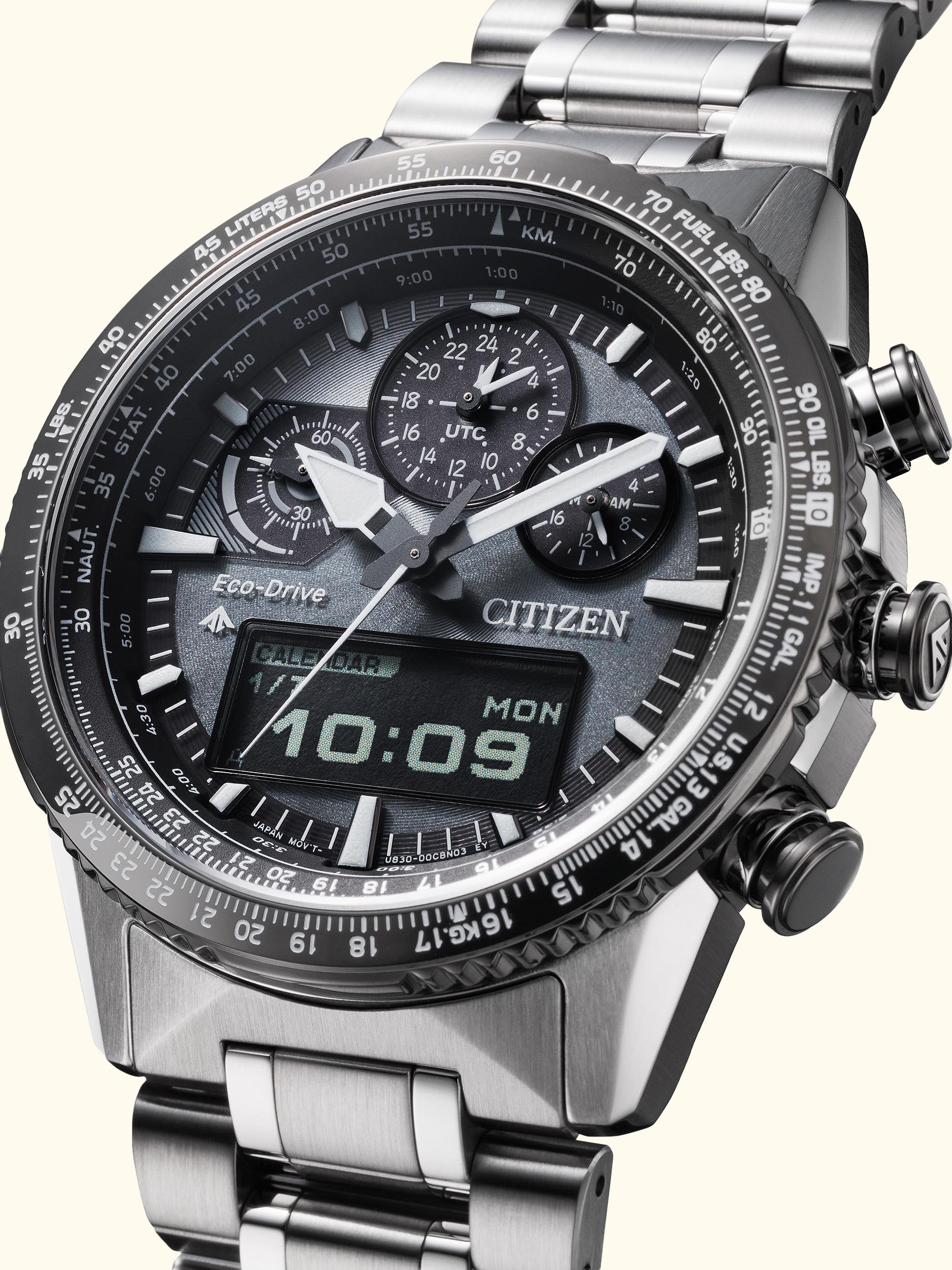 JV2006 Men's Promaster Skyhawk Chronograph Bracelet Strap Watch, Black