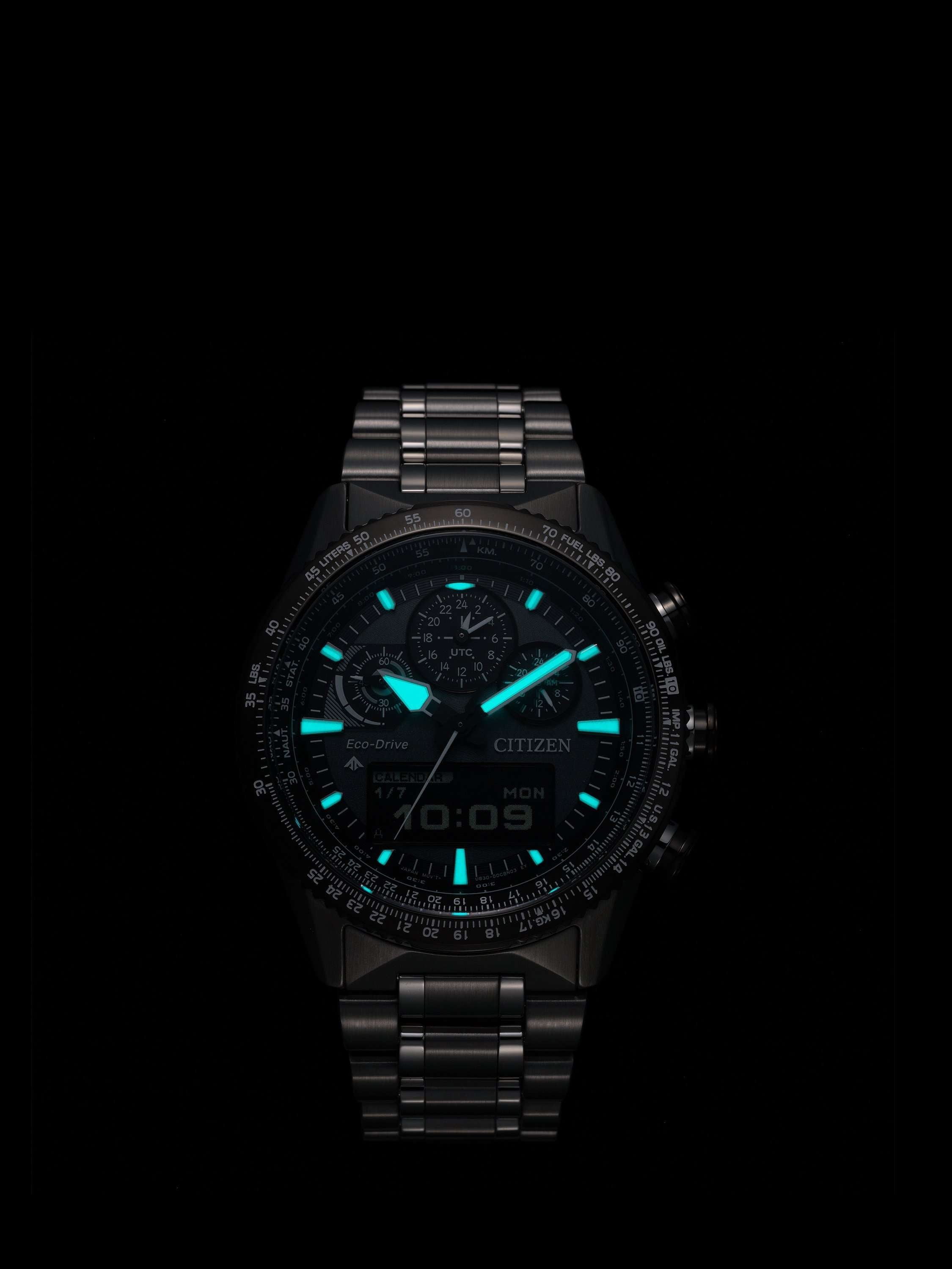 JV2006 Men's Promaster Skyhawk Chronograph Bracelet Strap Watch, Black