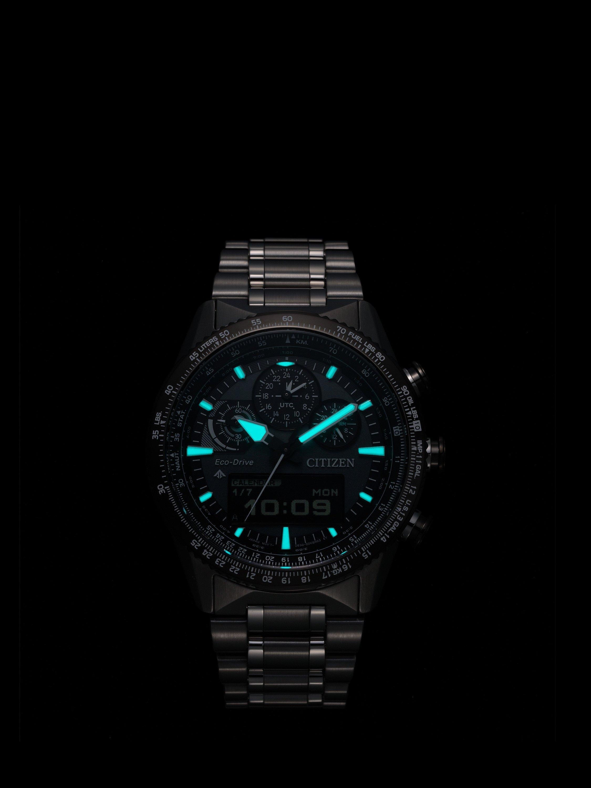 JV2006 Men's Promaster Skyhawk Chronograph Bracelet Strap Watch, Black