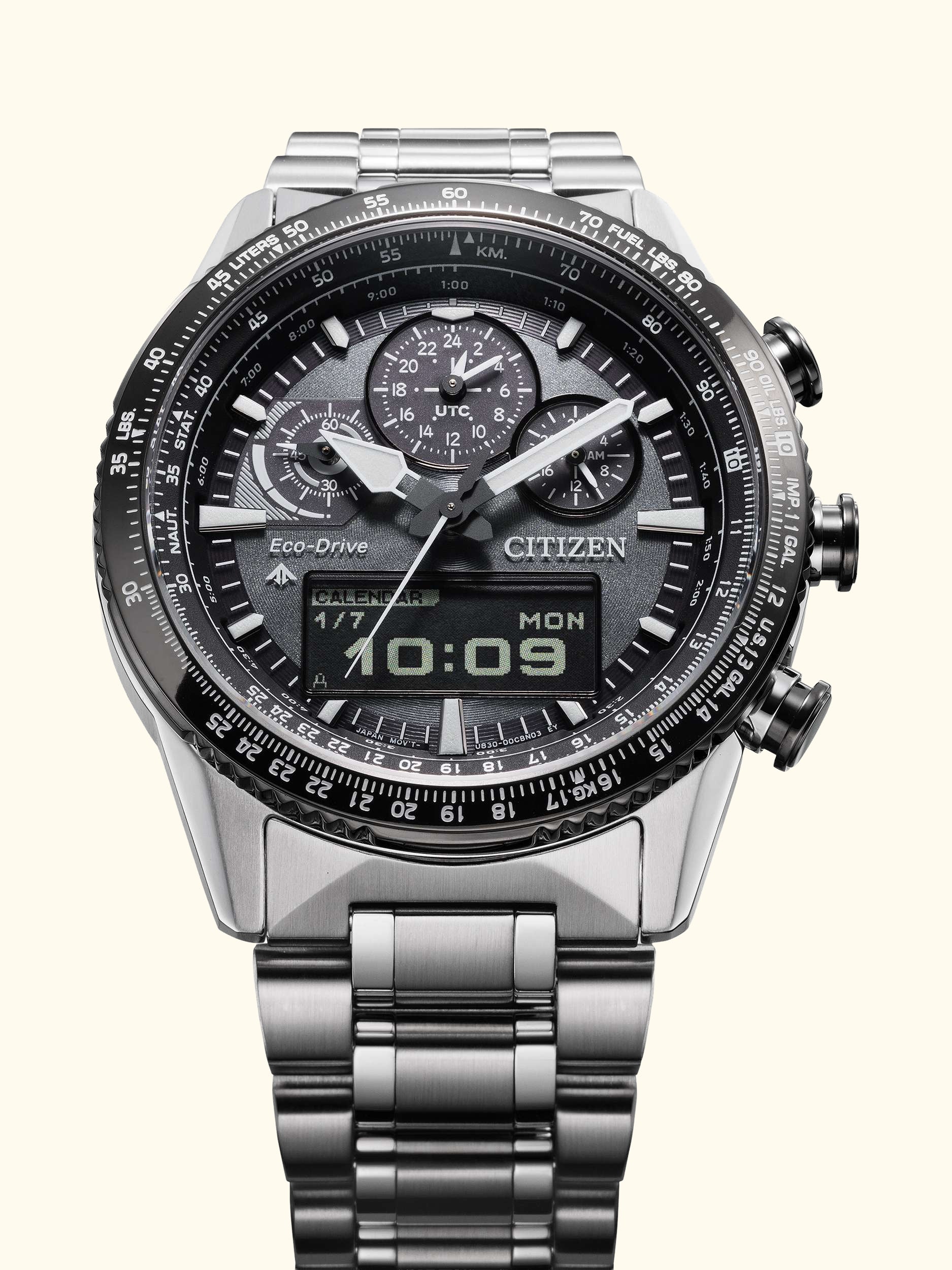 JV2006 Men's Promaster Skyhawk Chronograph Bracelet Strap Watch, Black