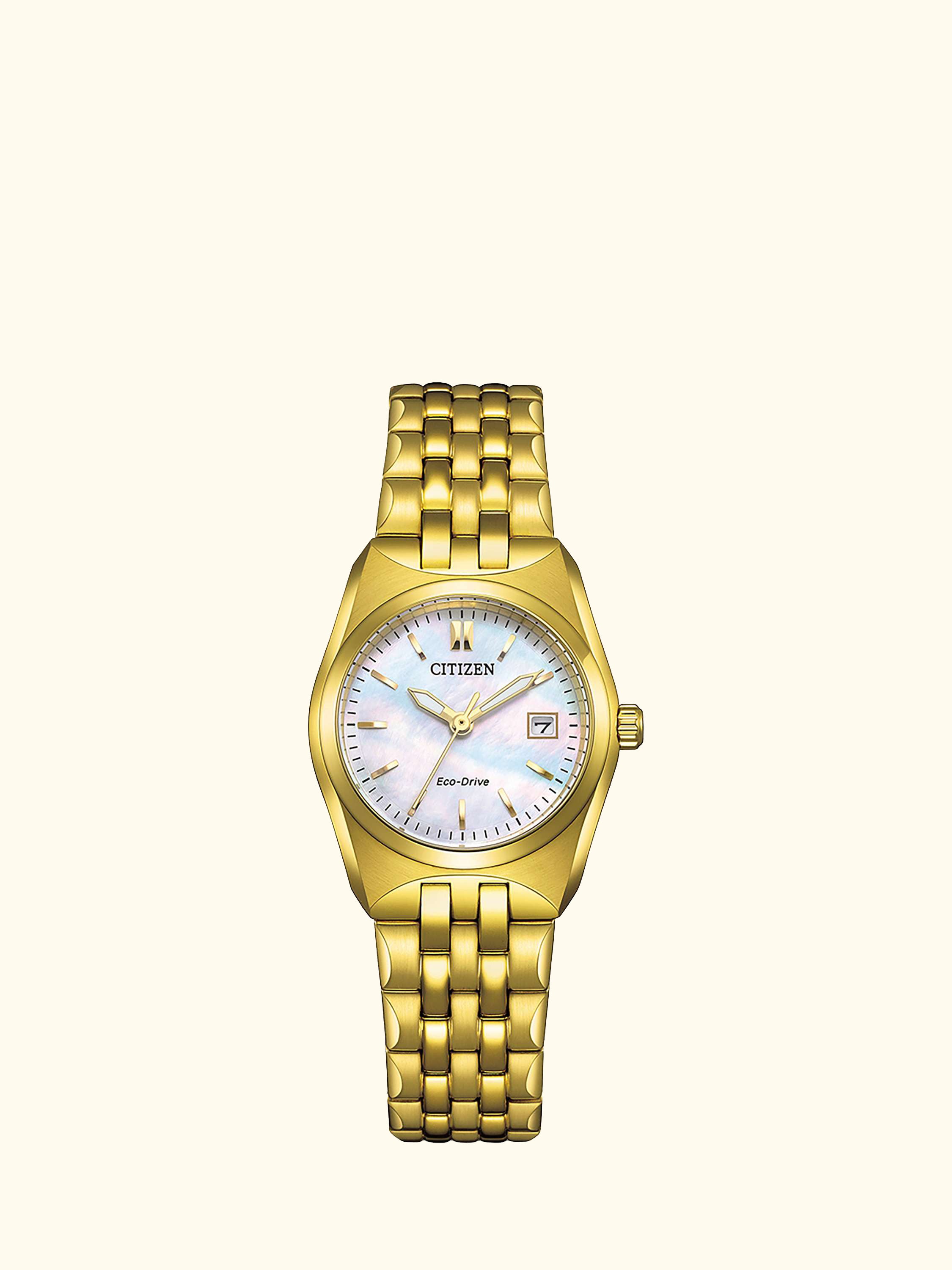 EW2293-56D Women's Corso Eco-Drive Bracelet Strap Watch, Gold