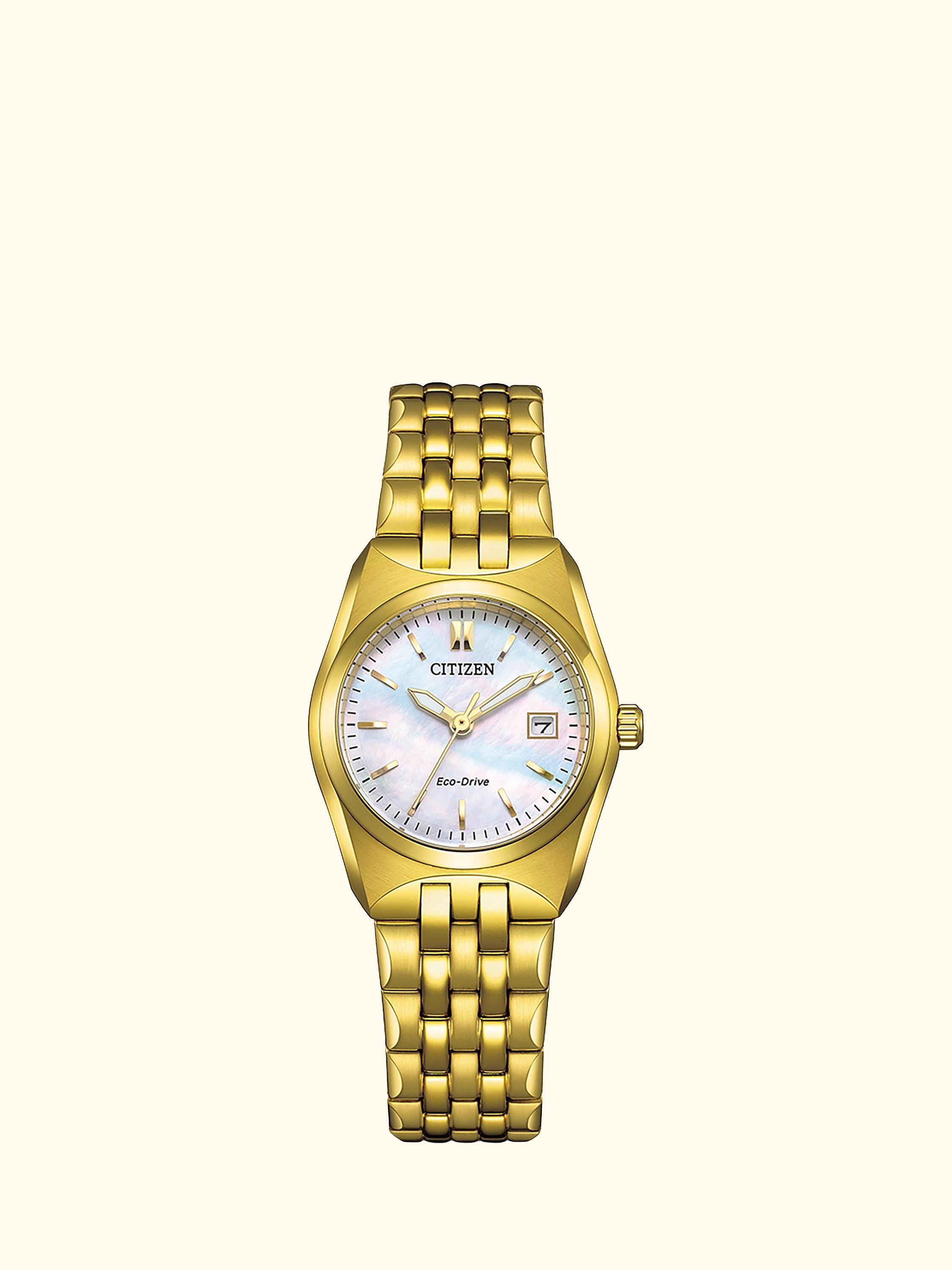 EW2293-56D Women's Corso Eco-Drive Bracelet Strap Watch, Gold