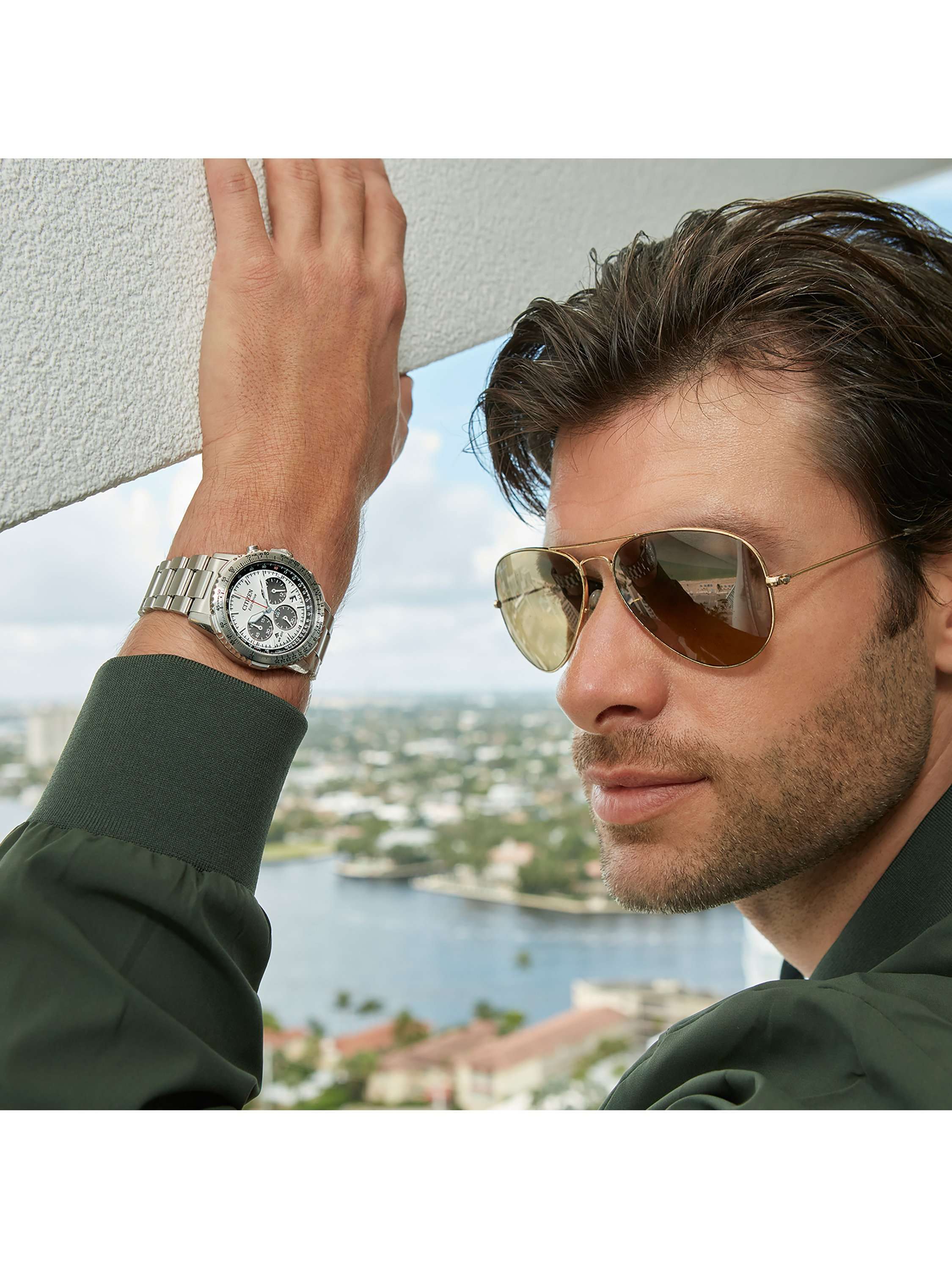 CA4660 Men's Promaster Air Navihawk Bracelet Strap Watch, Silver