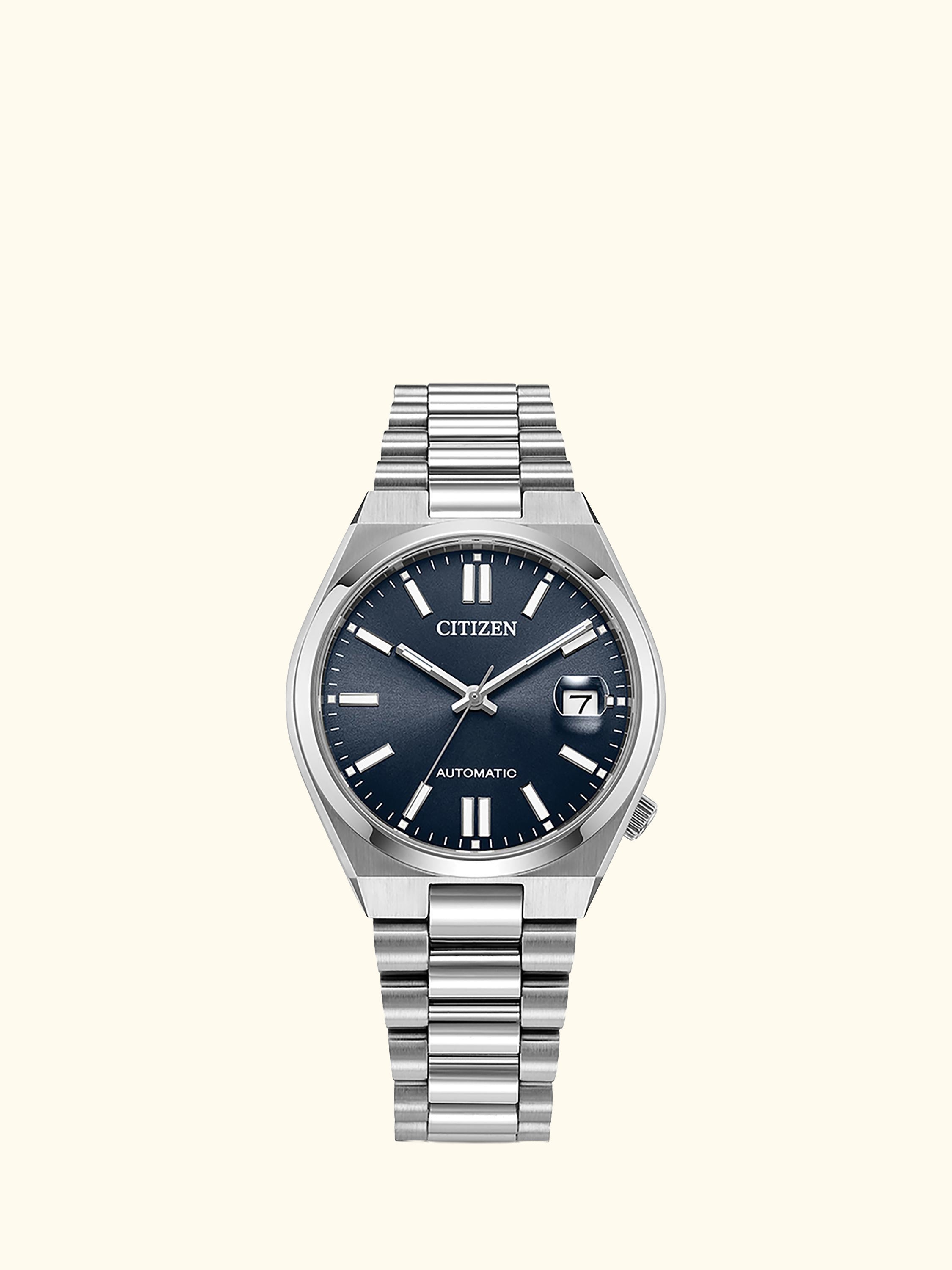 NJ0200 Men's Tsuyosa Automatic Bracelet Strap Watch, Blue