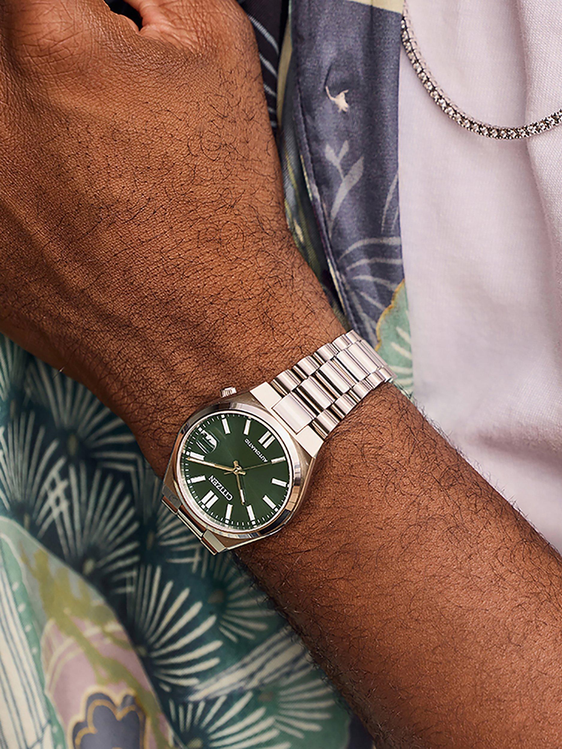 NJ0200 Men's Tsuyosa Automatic Bracelet Strap Watch, Green
