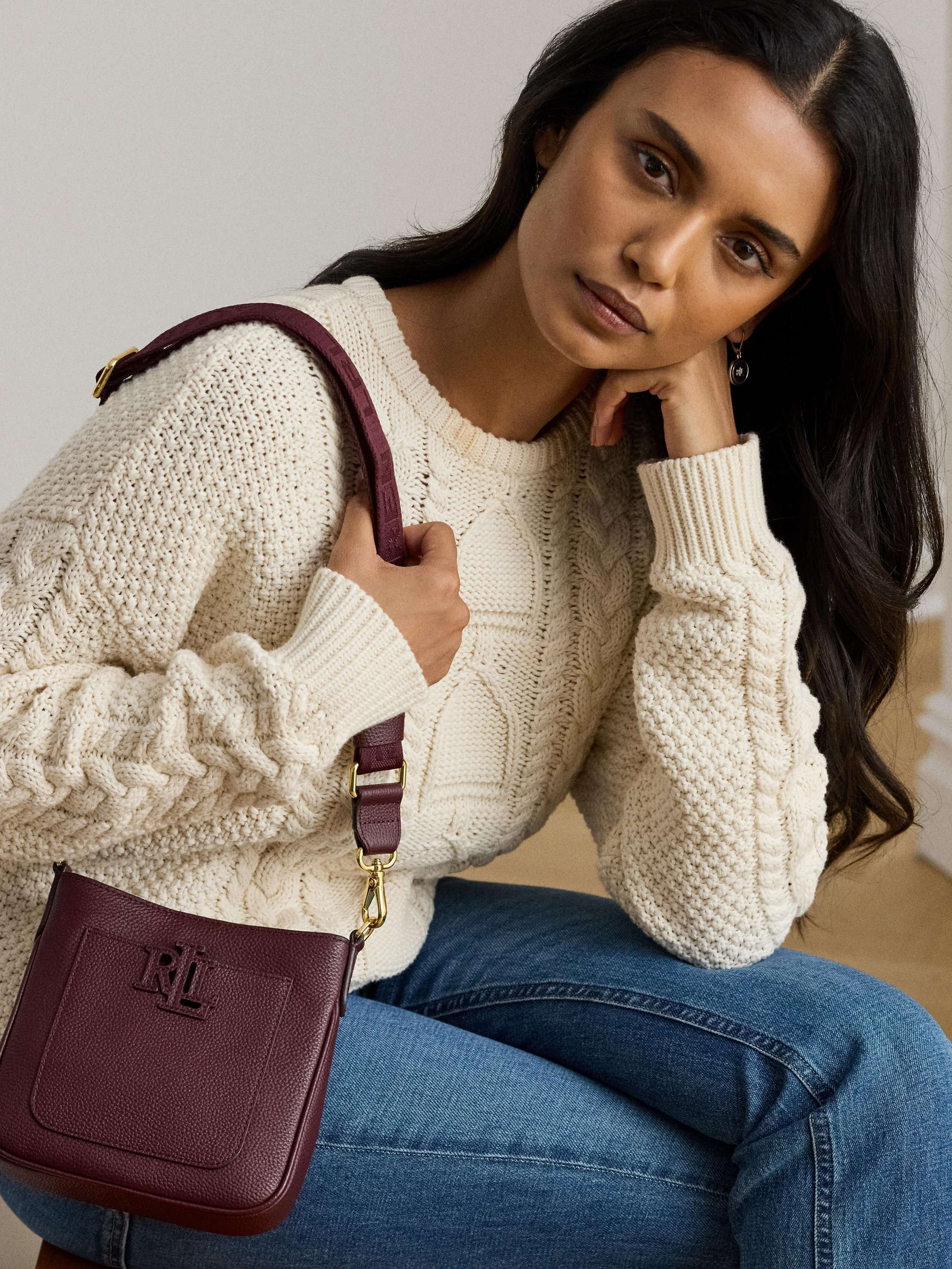 Lauren Ralph Lauren Leather Small Cameryn Crossbody Bag