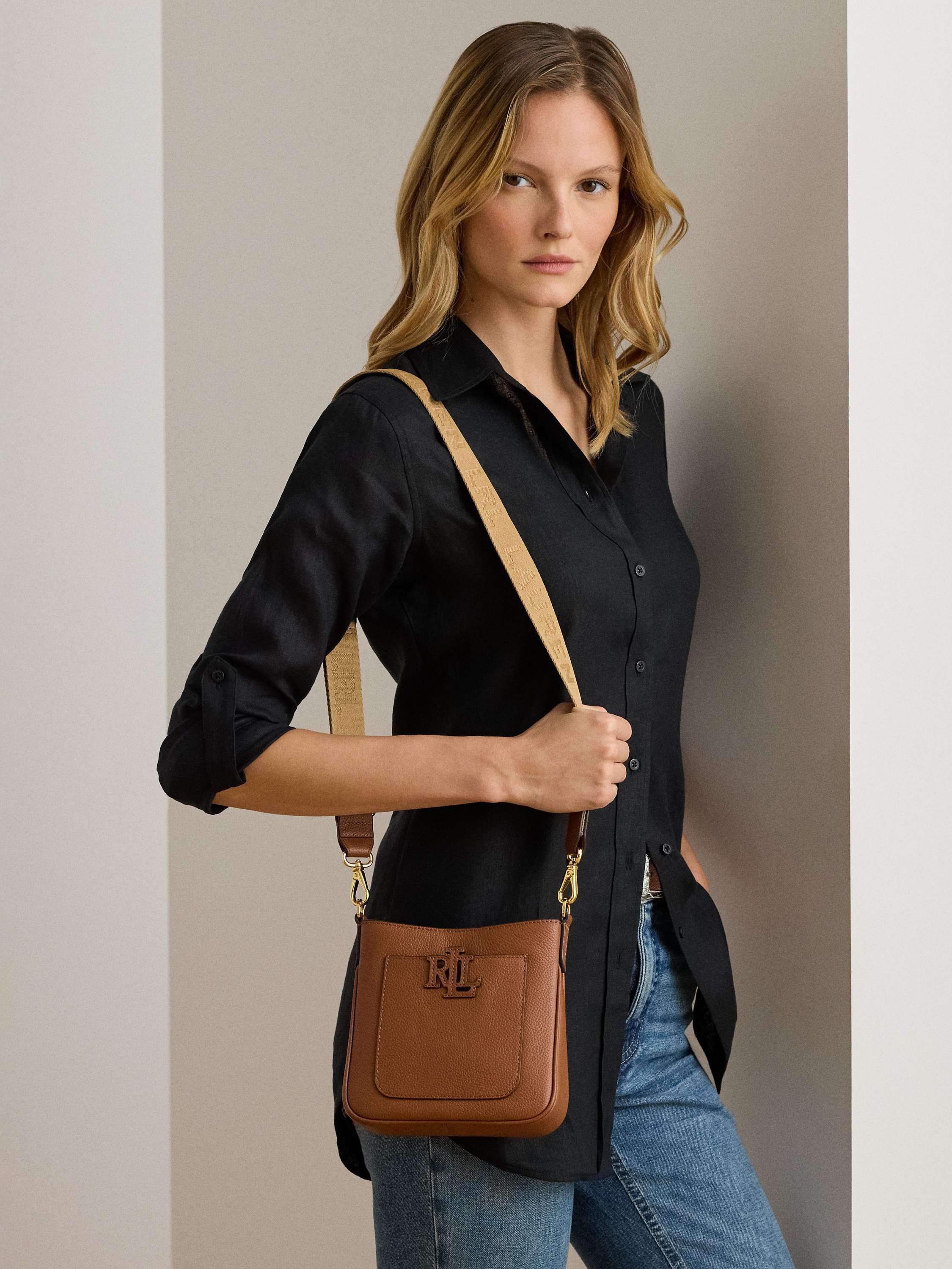 Lauren Ralph Lauren Leather Small Cameryn Crossbody Bag