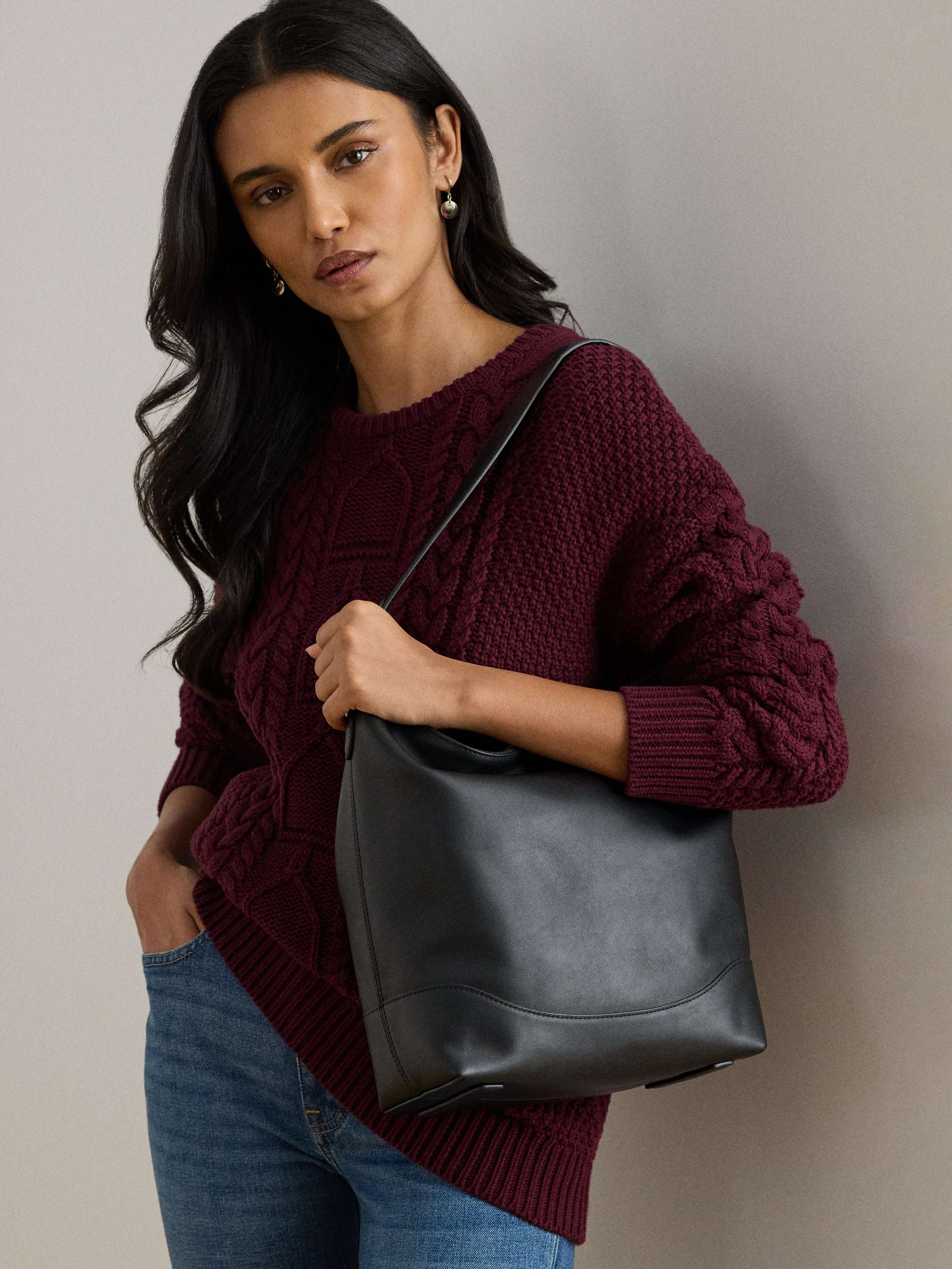 Lauren Ralph Lauren Tasha Leather Bucket Bag
