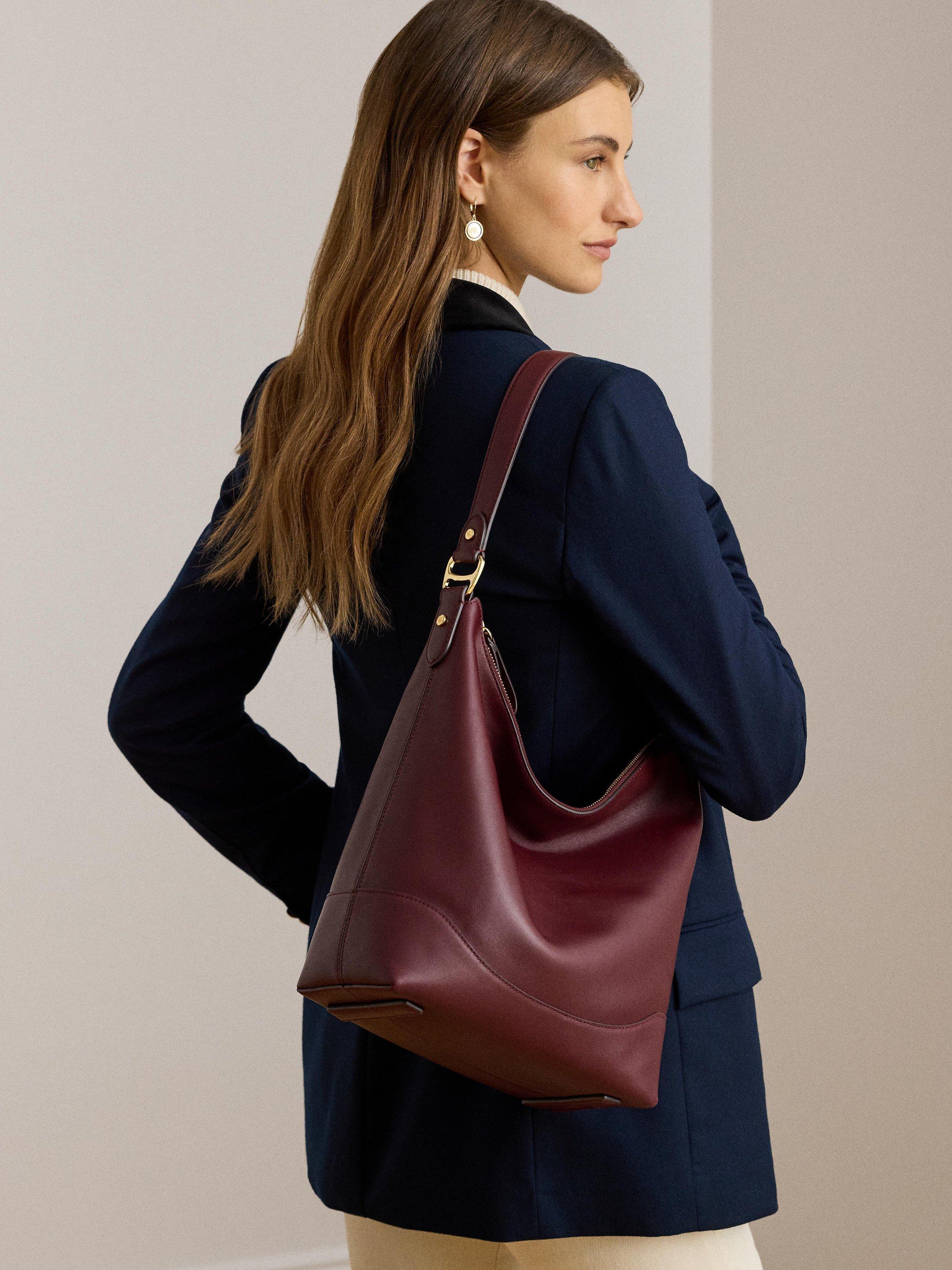 Lauren Ralph Lauren Tasha Leather Bucket Bag