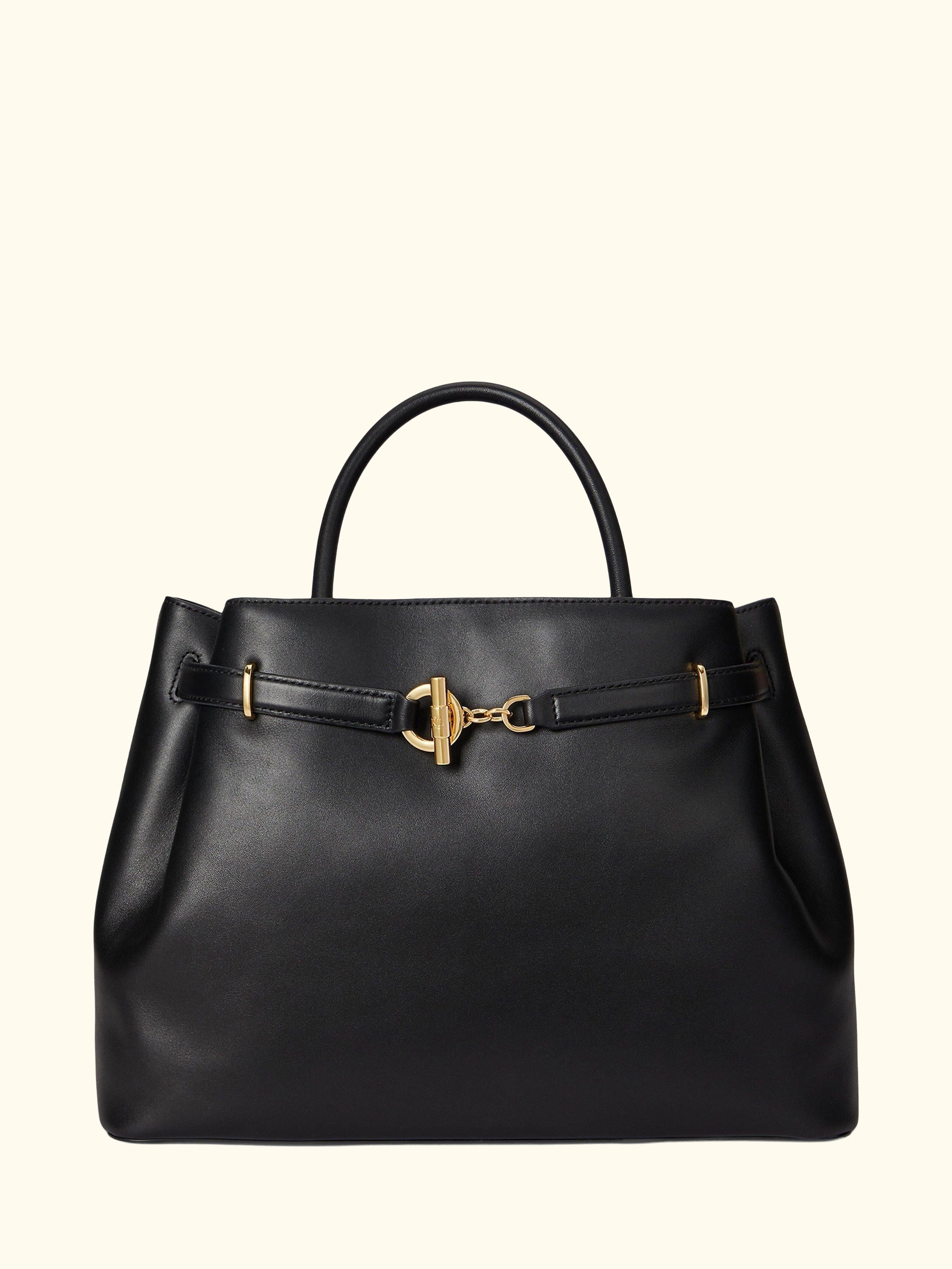 Lauren Ralph Lauren Blaike Large Leather Satchel Bag