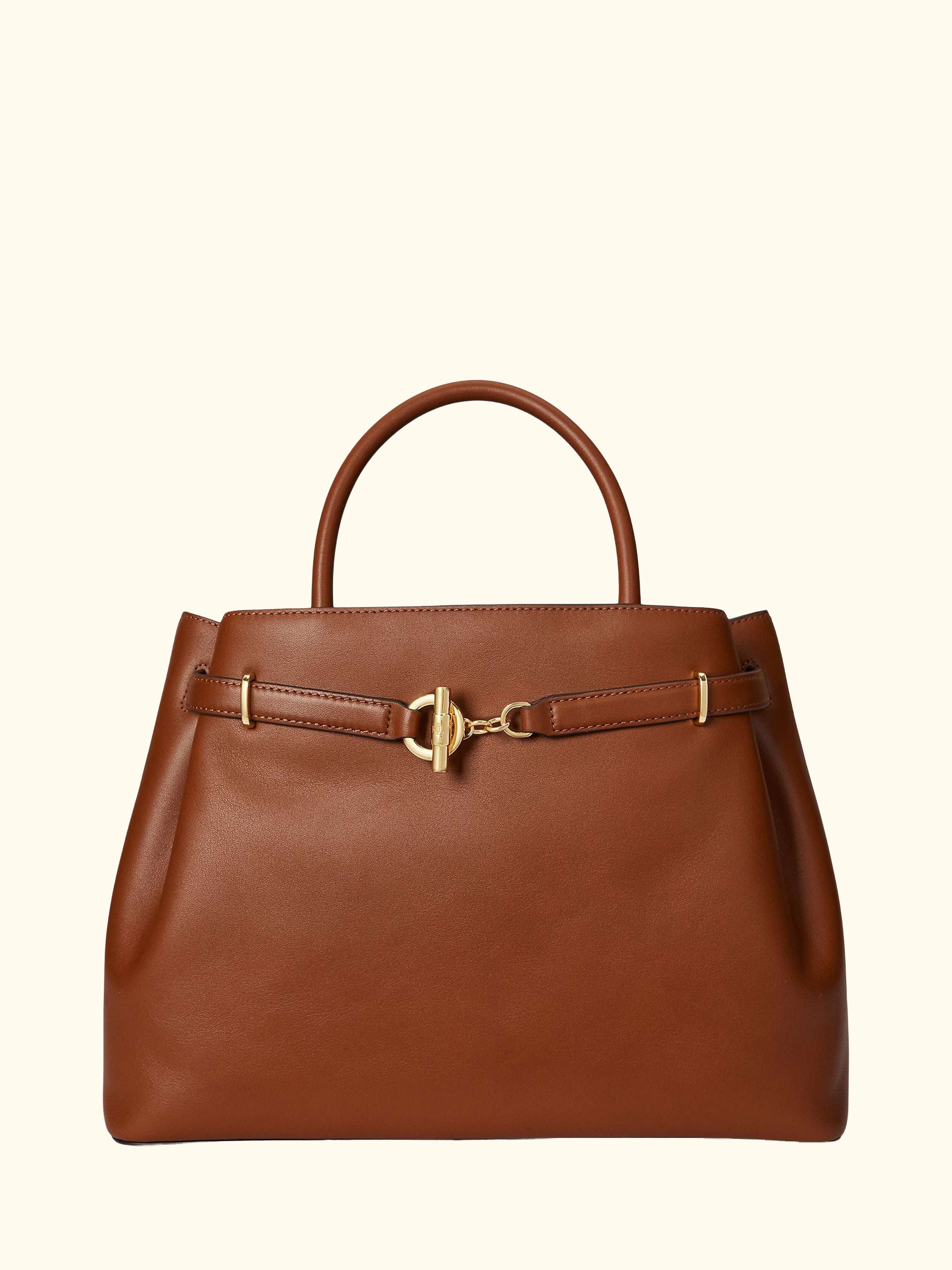 Lauren Ralph Lauren Blaike Large Leather Satchel Bag