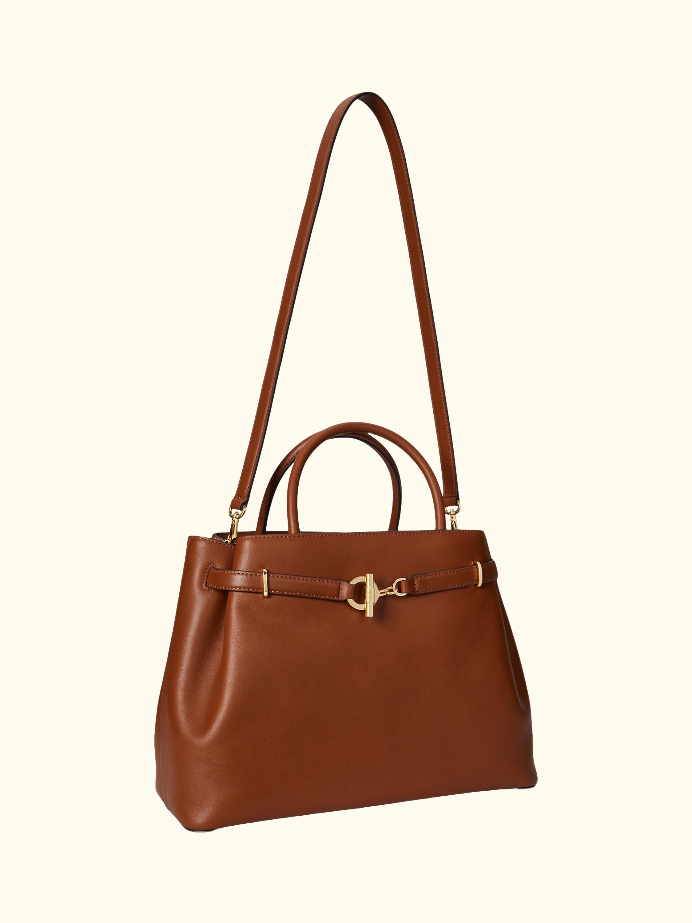 Lauren Ralph Lauren Blaike Large Leather Satchel Bag