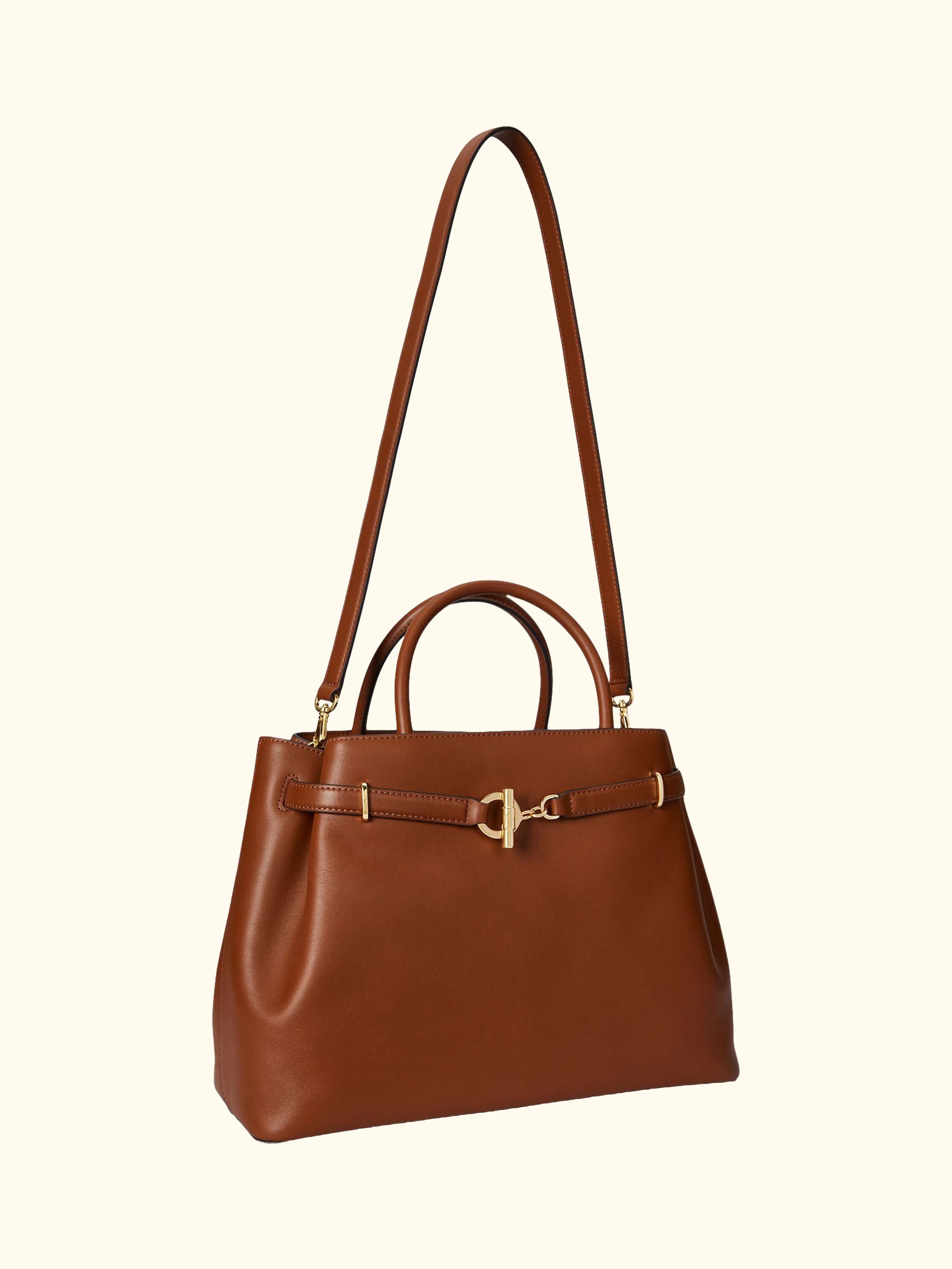 Lauren Ralph Lauren Blaike Large Leather Satchel Bag