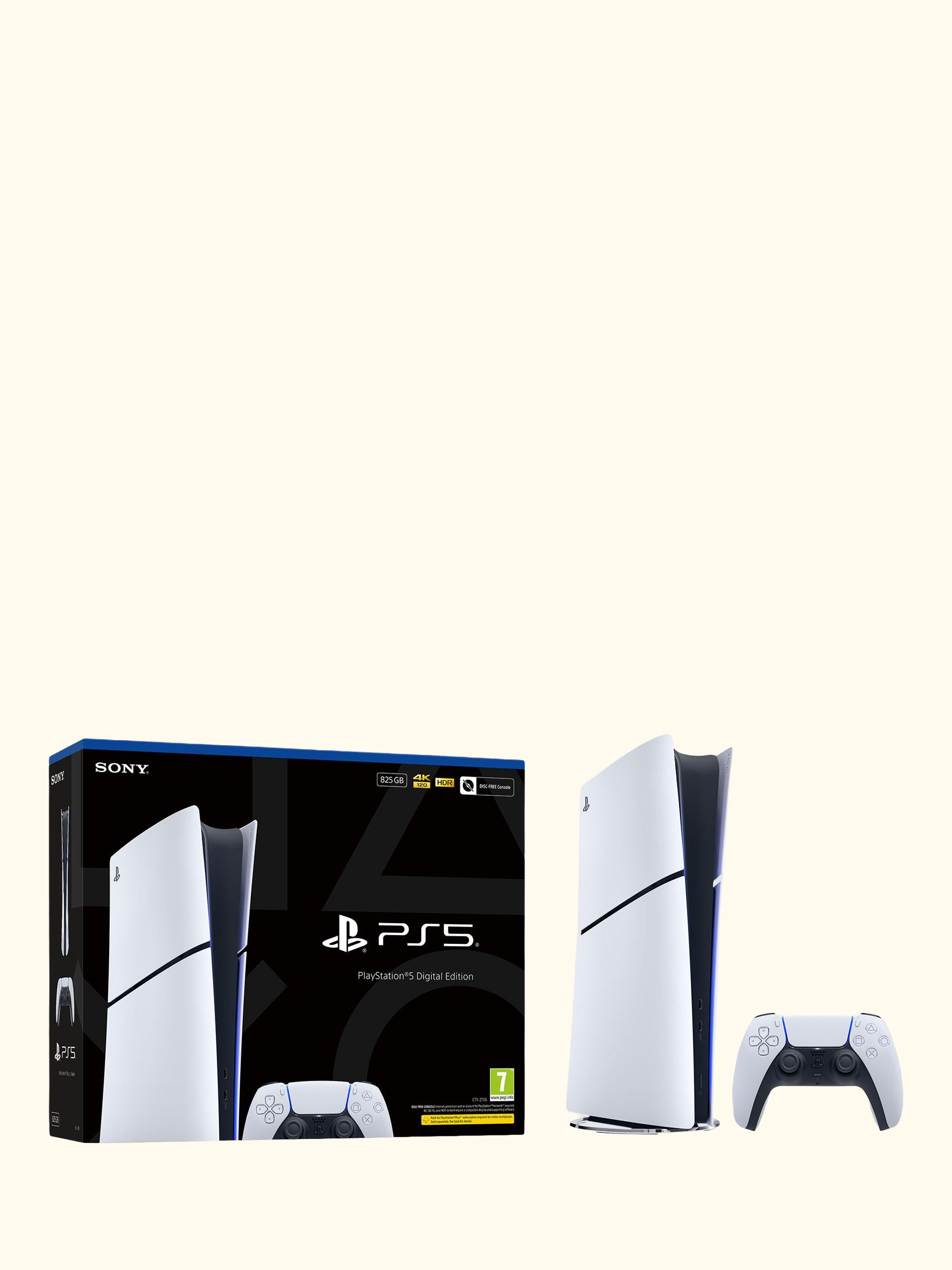PlayStation 5 Digital Edition (Model Group - Slim) 825GB Console with DualSense Controller