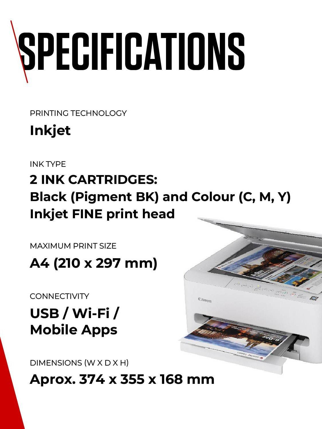 PIXMA TS4150i All-in-One Wireless Wi-Fi Printer, White