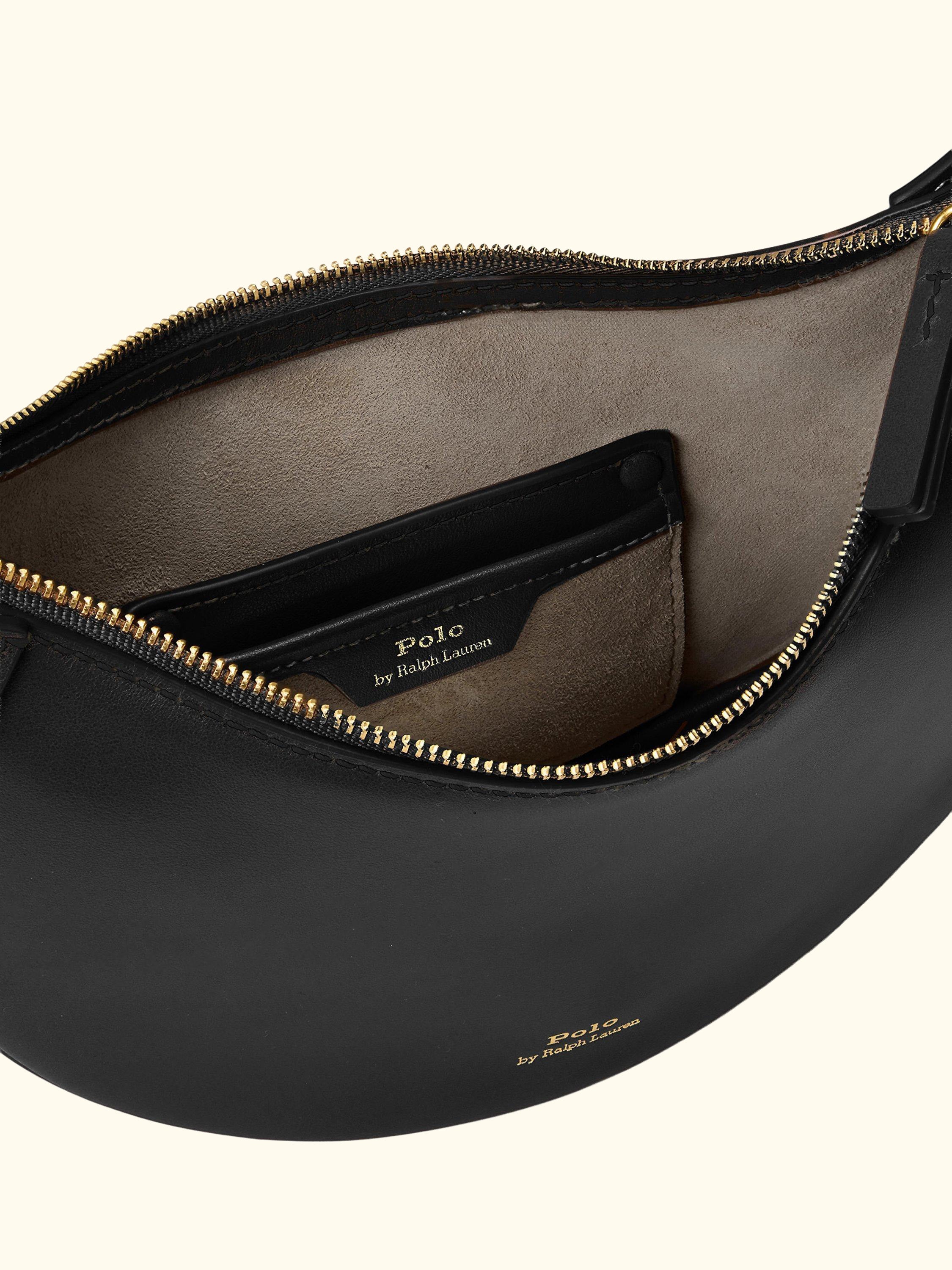 Polo Ralph Lauren ID Mini Leather Crossbody Saddle Bag