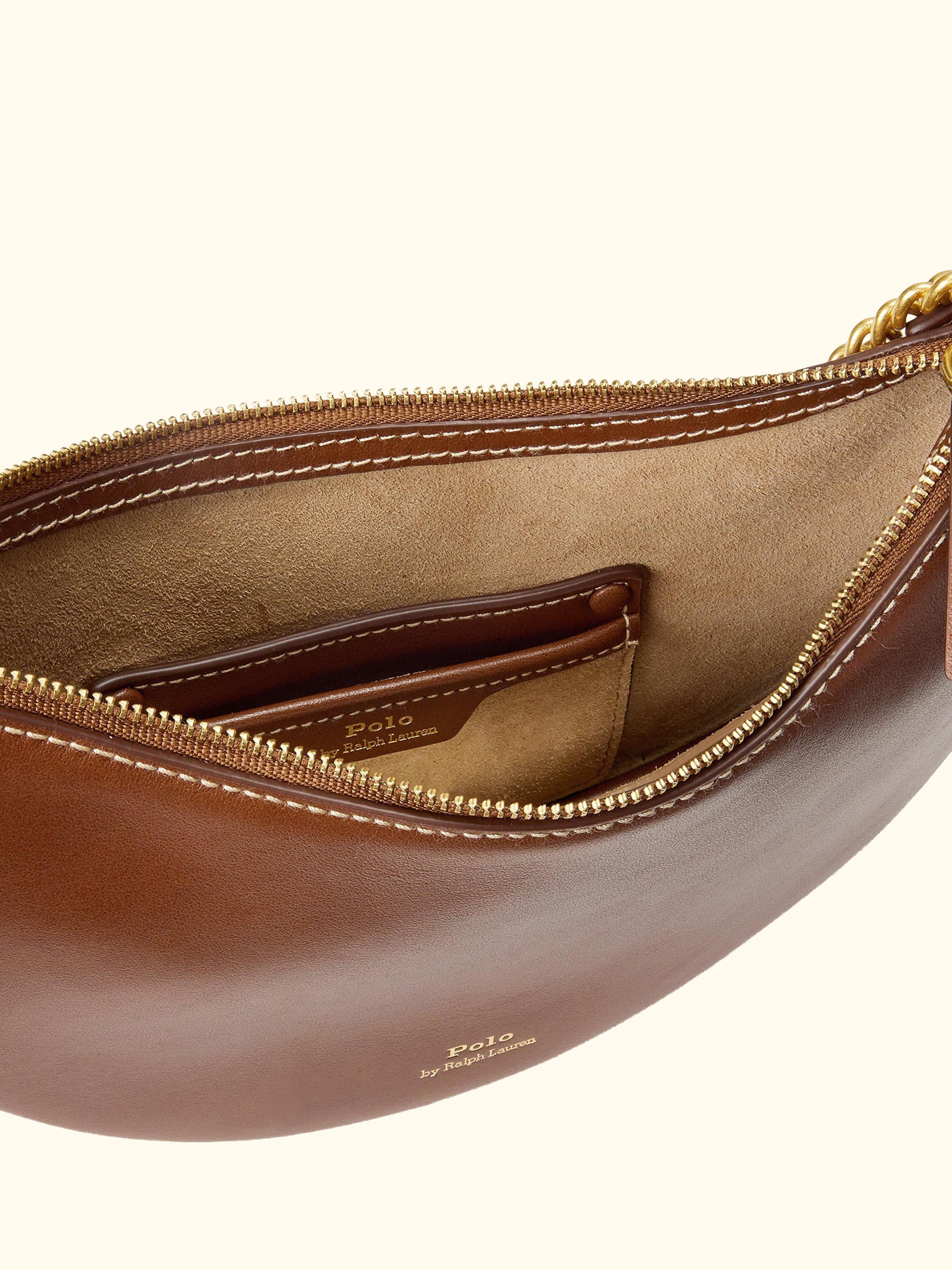 Polo Ralph Lauren ID Mini Leather Crossbody Saddle Bag