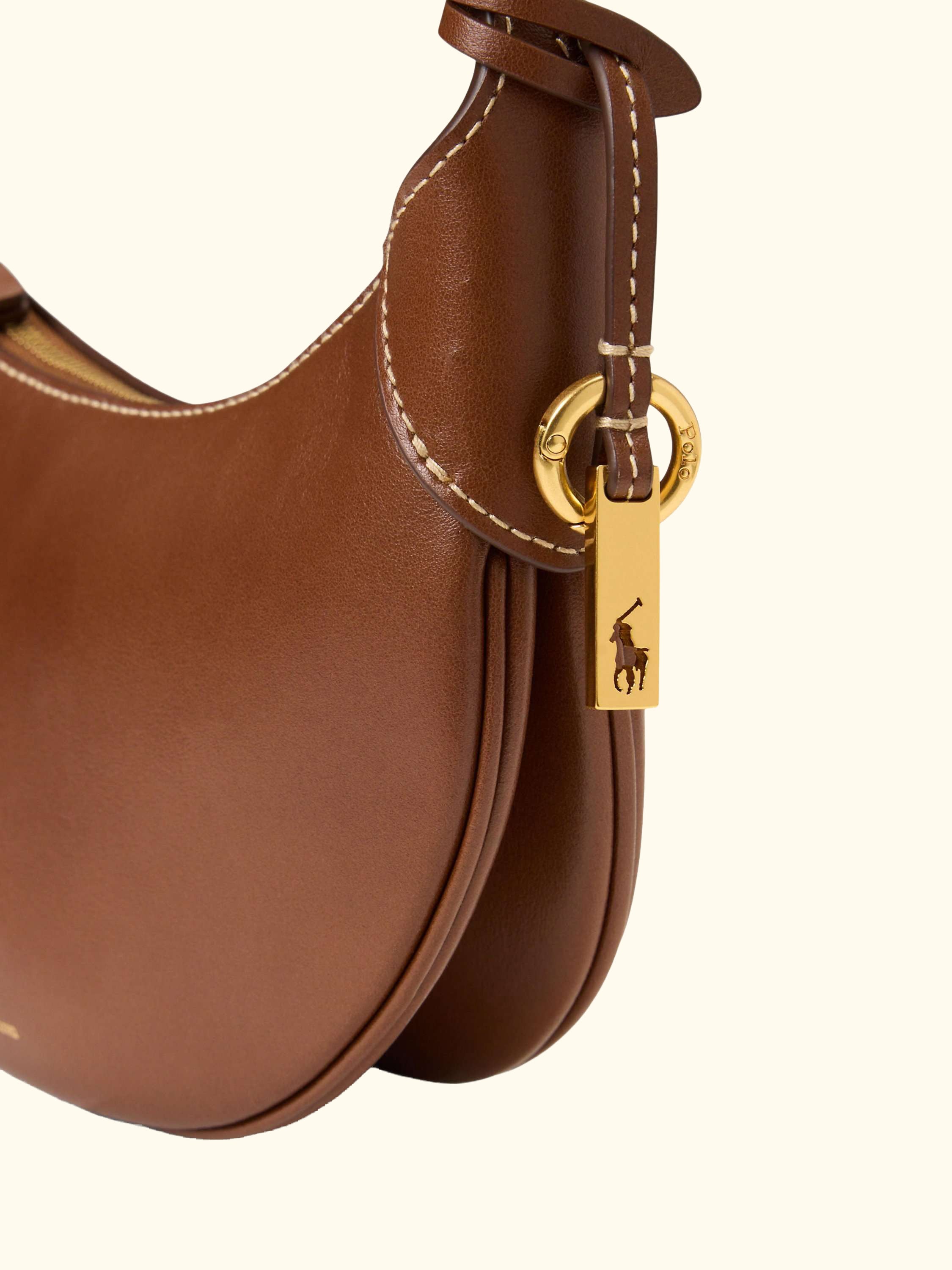 Polo Ralph Lauren ID Mini Leather Crossbody Saddle Bag