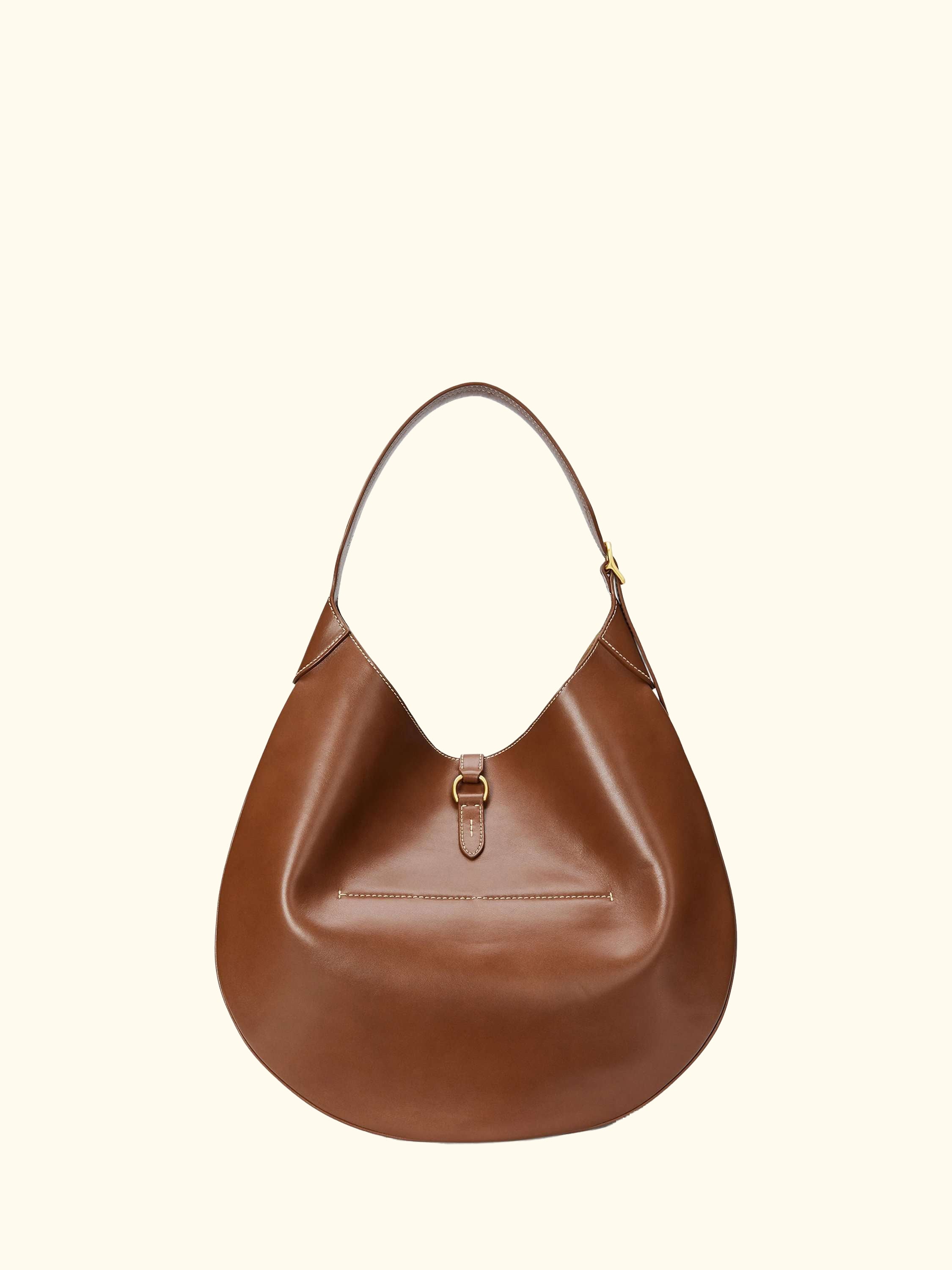 Polo Ralph Lauren ID Medium Leather Shoulder Bag, Cuoio