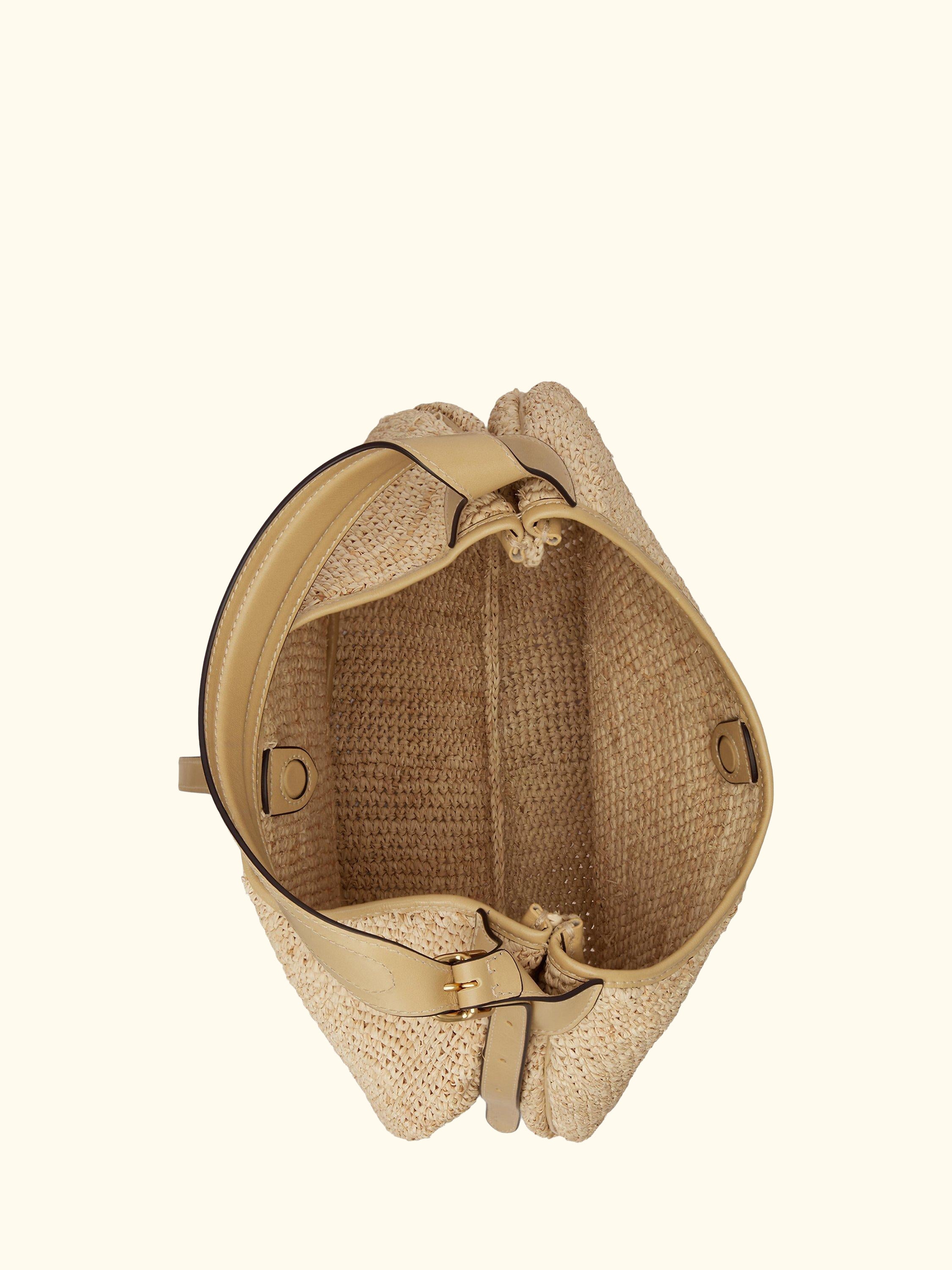Polo Ralph Lauren Polo ID Raffia Shoulder Bag, Natural/Cashmere