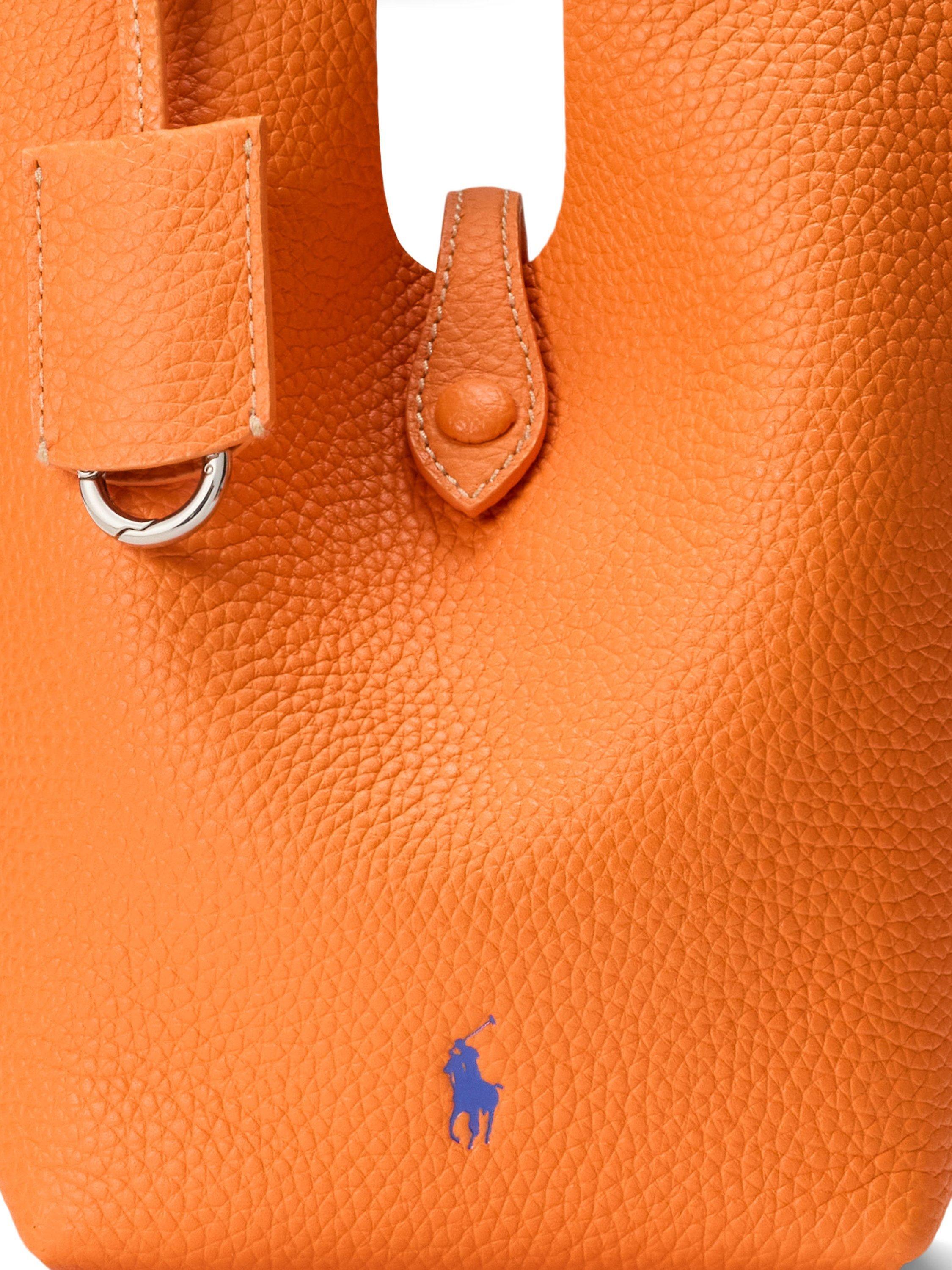 Polo Ralph Lauren Polo Play Small Leather Crossbody Tote Bag