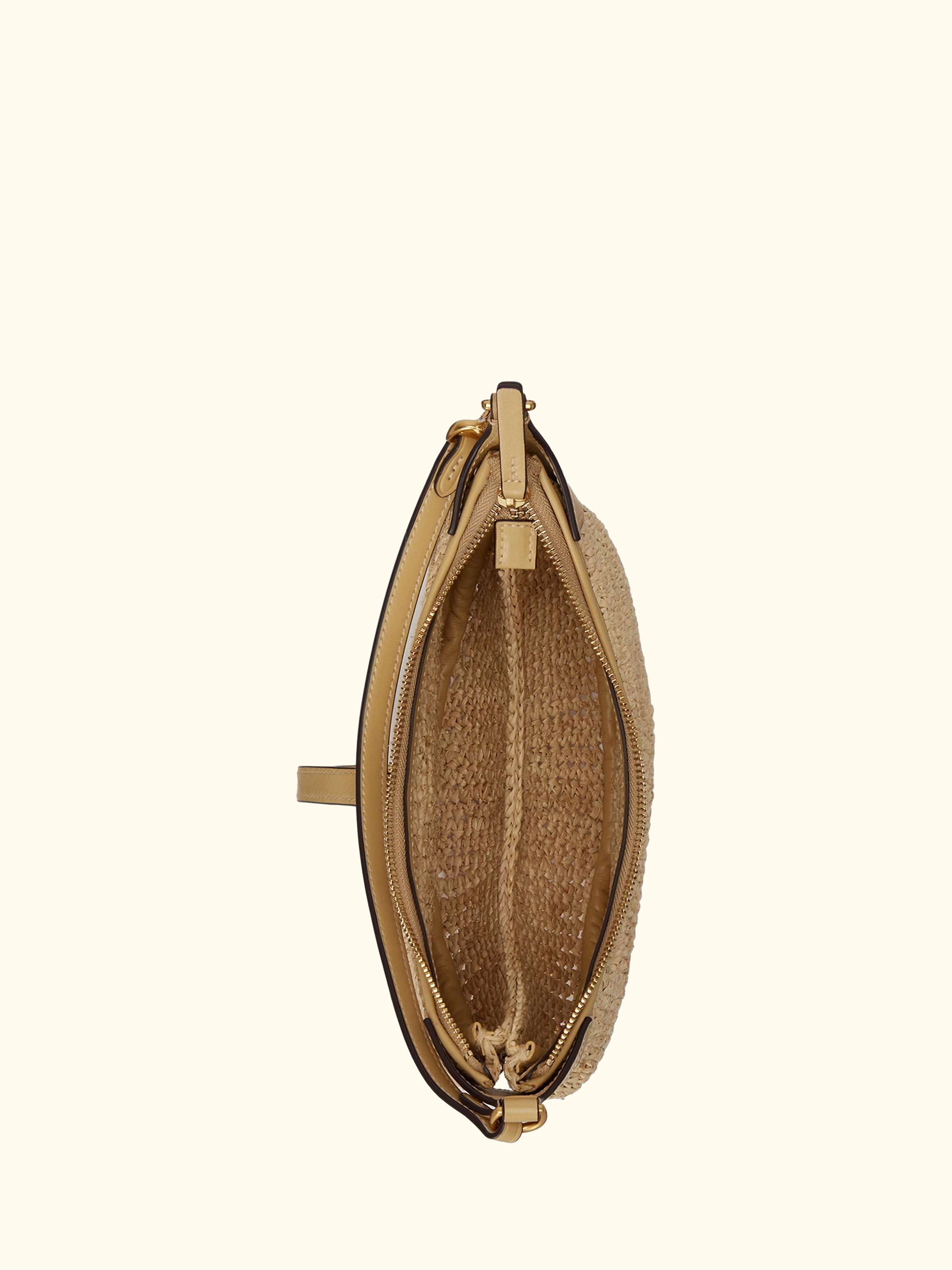 Polo Ralph Lauren Polo ID Raffia Mini Shoulder Bag, Natural/Cashmere