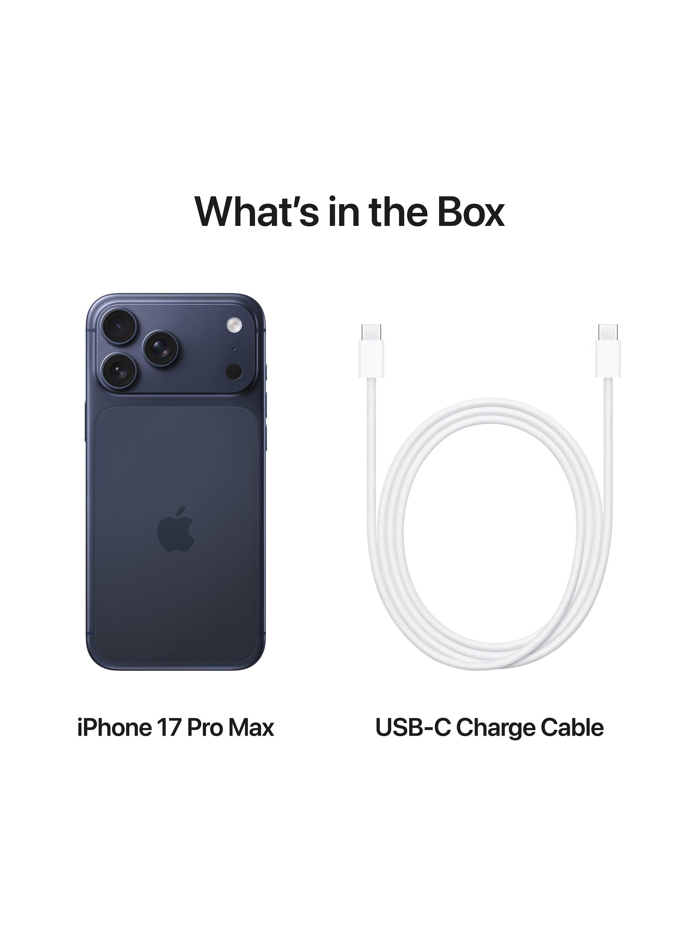 iPhone 17 Pro Max, iOS, 6.9", 5G, SIM Free, 512GB