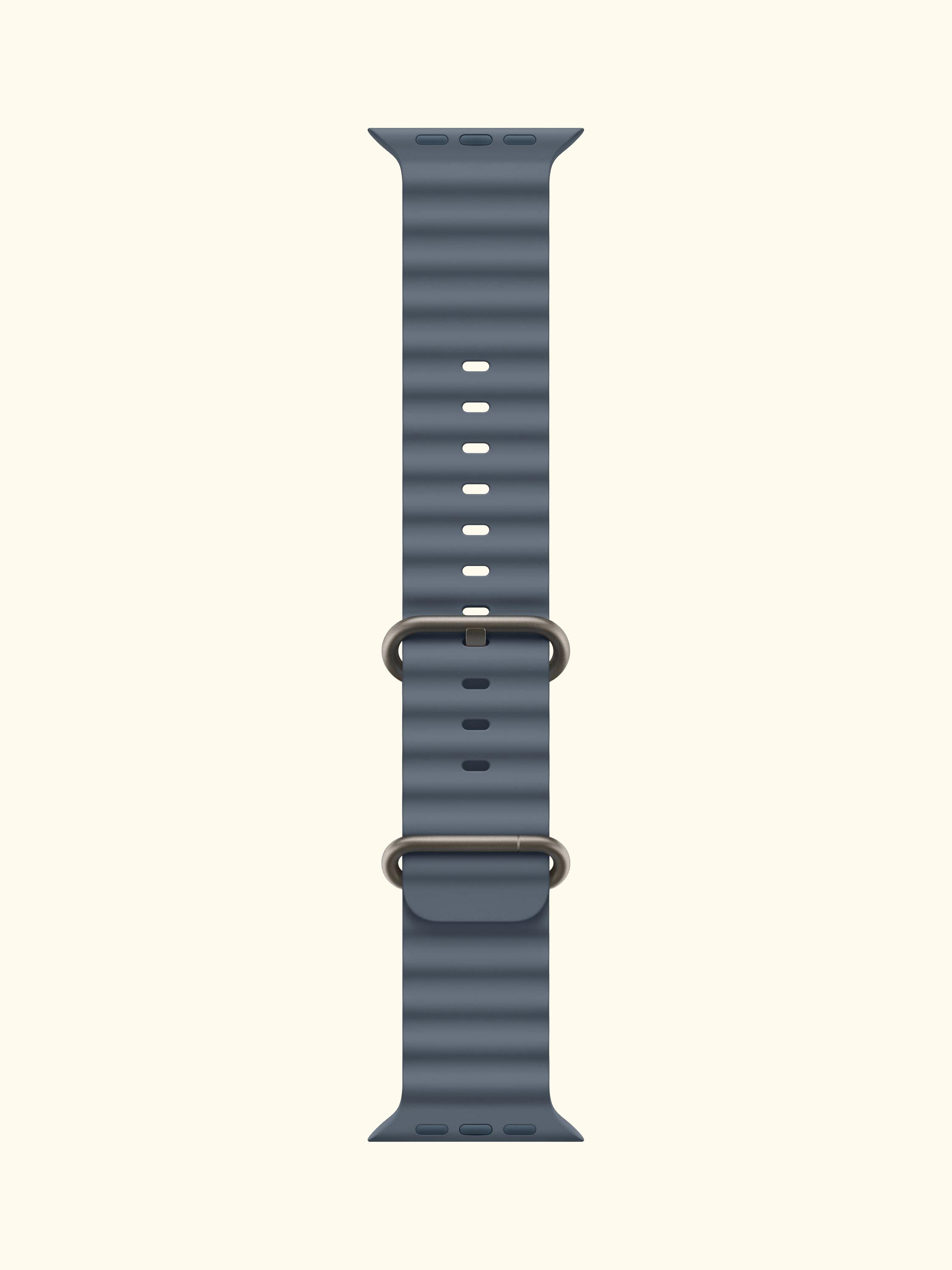 Watch 49mm Anchor Blue Ocean Band, Natural Titanium Finish