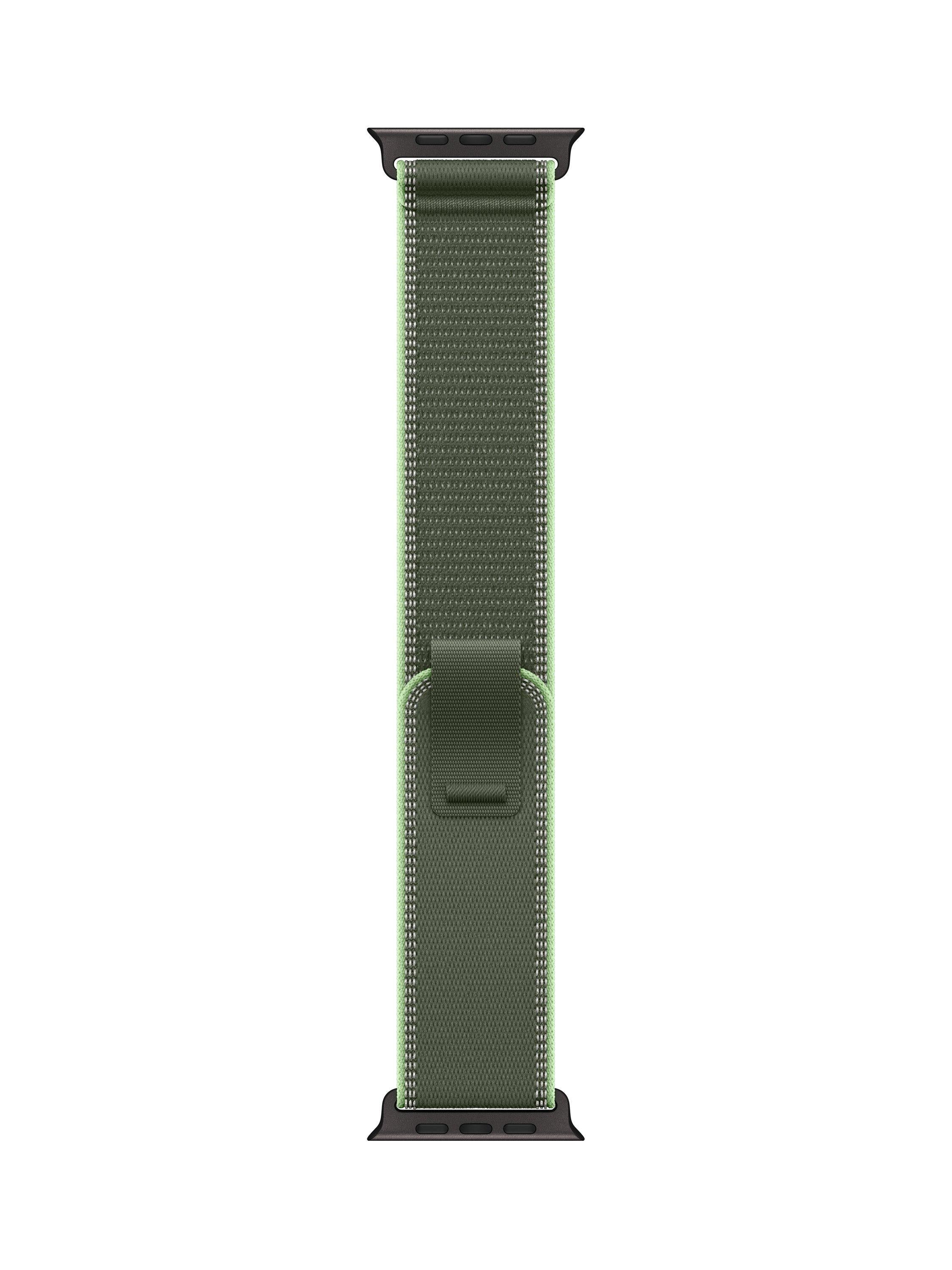 Watch 49mm Green/Neon Trail Loop, Small-Medium, Black Titanium Finish