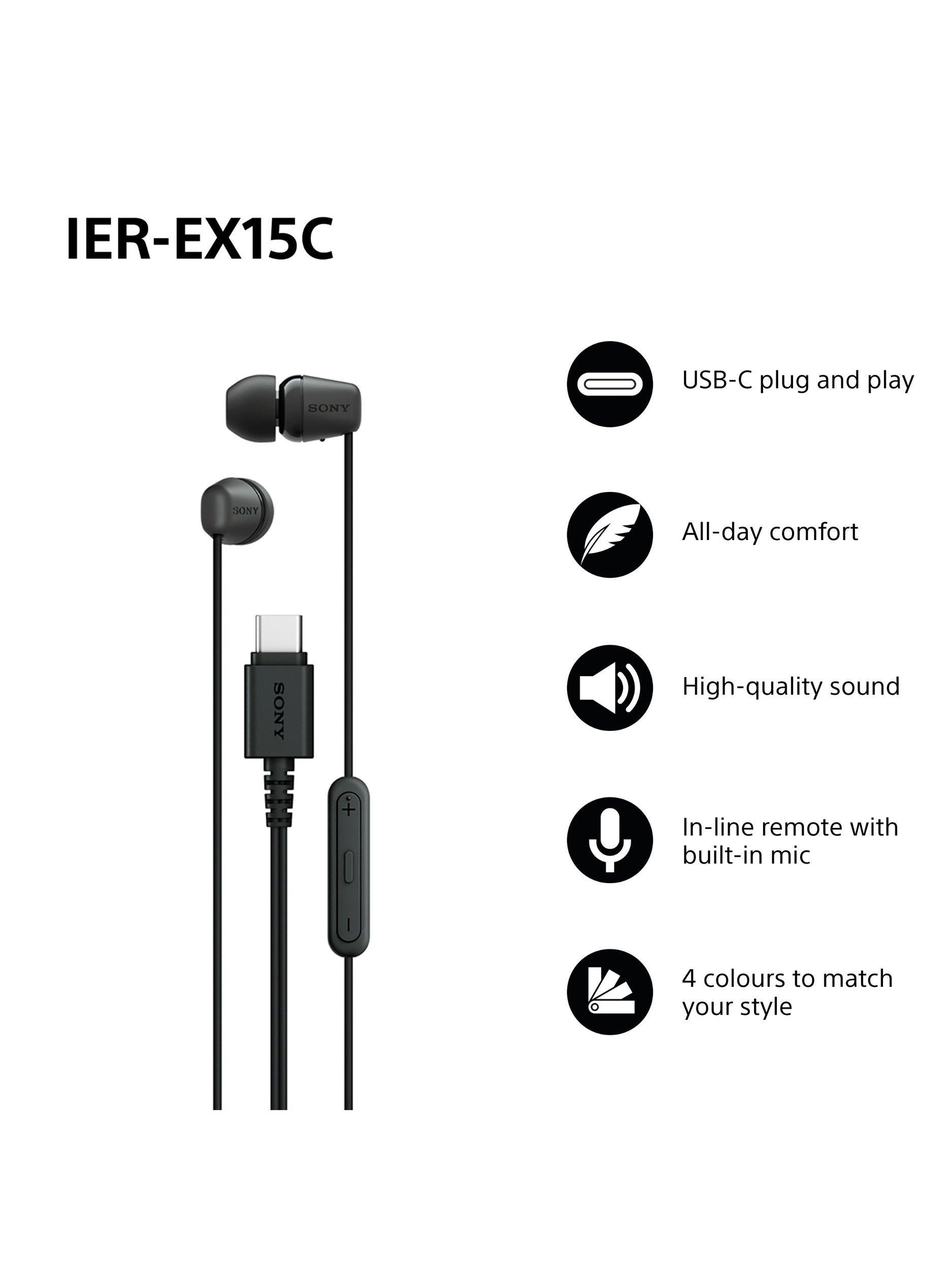 IER-EX15C In-Ear USB-C Headphones with Mic/Remote, Black