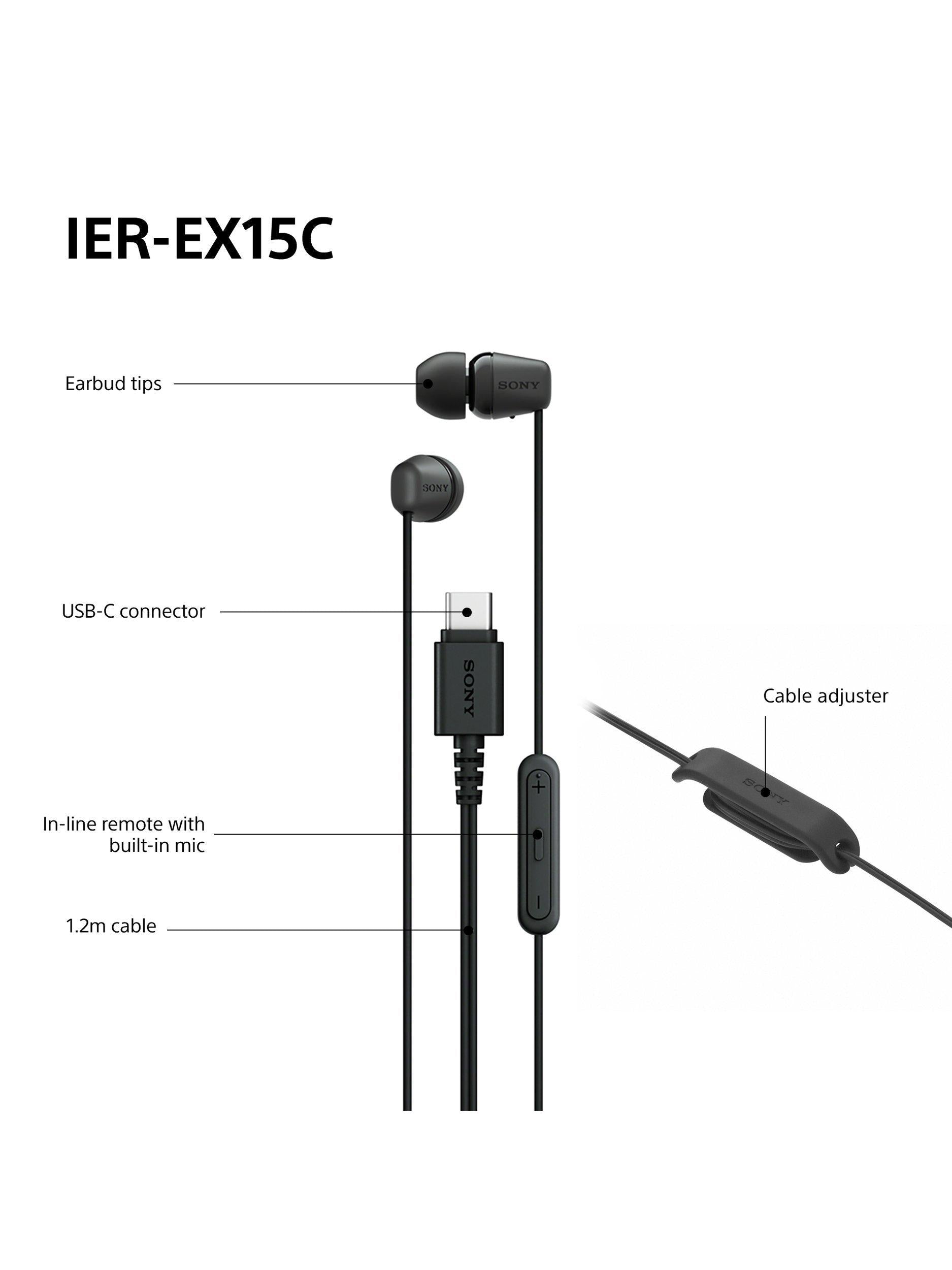 IER-EX15C In-Ear USB-C Headphones with Mic/Remote, Black
