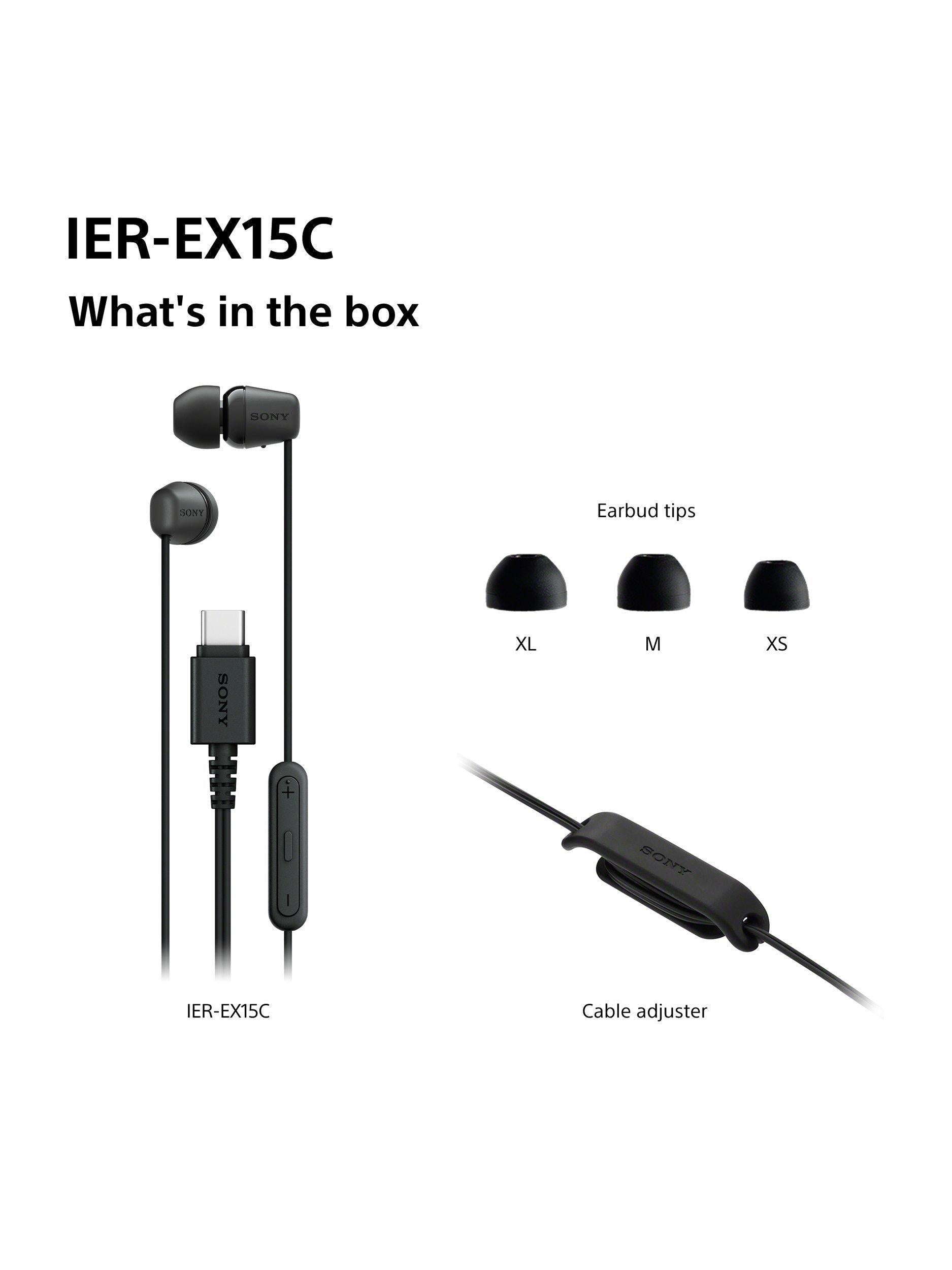 IER-EX15C In-Ear USB-C Headphones with Mic/Remote, Black