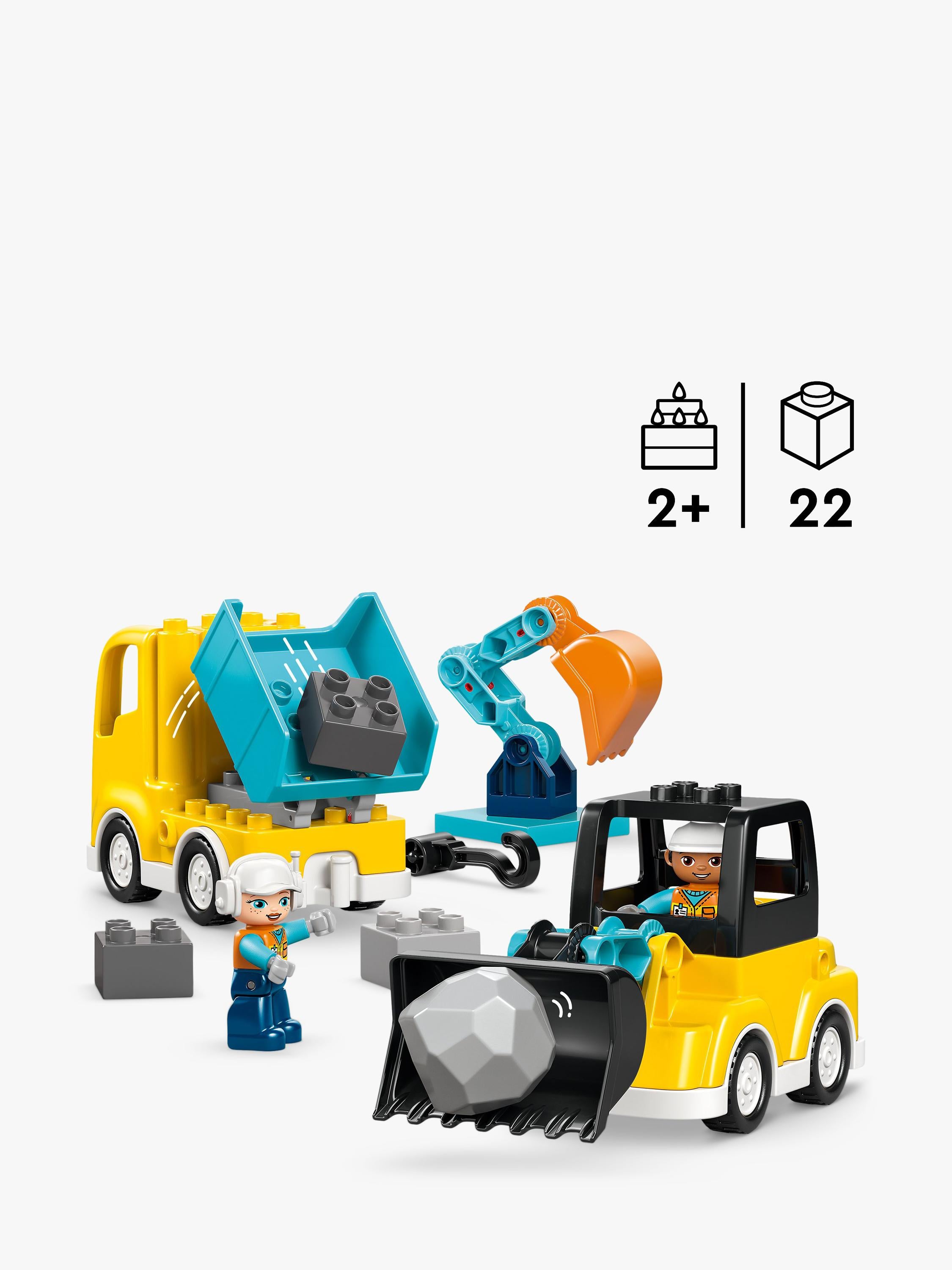 DUPLO Town 10475 Construction Vehicles 3-in-1 Learning Toy