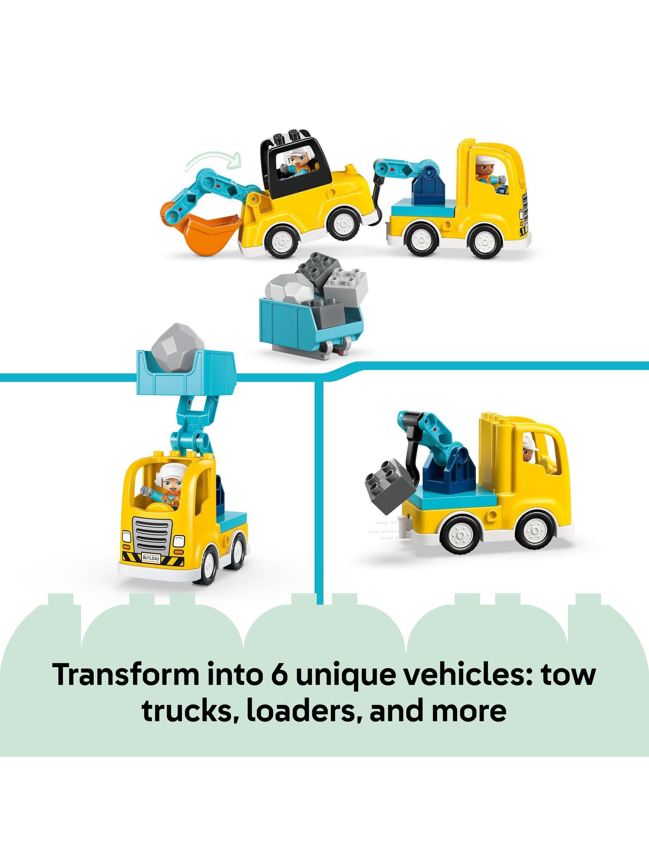 DUPLO Town 10475 Construction Vehicles 3-in-1 Learning Toy