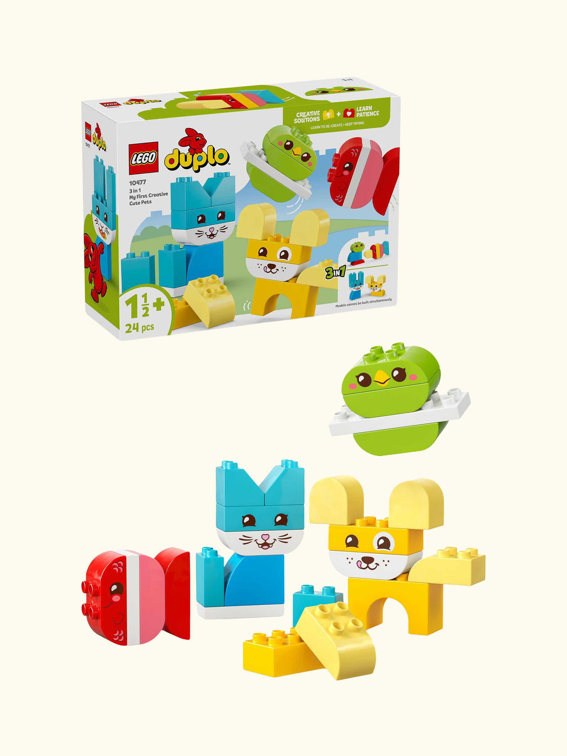 DUPLO 10477 My First Creative Cute Pets 3-in-1 Animal Toy