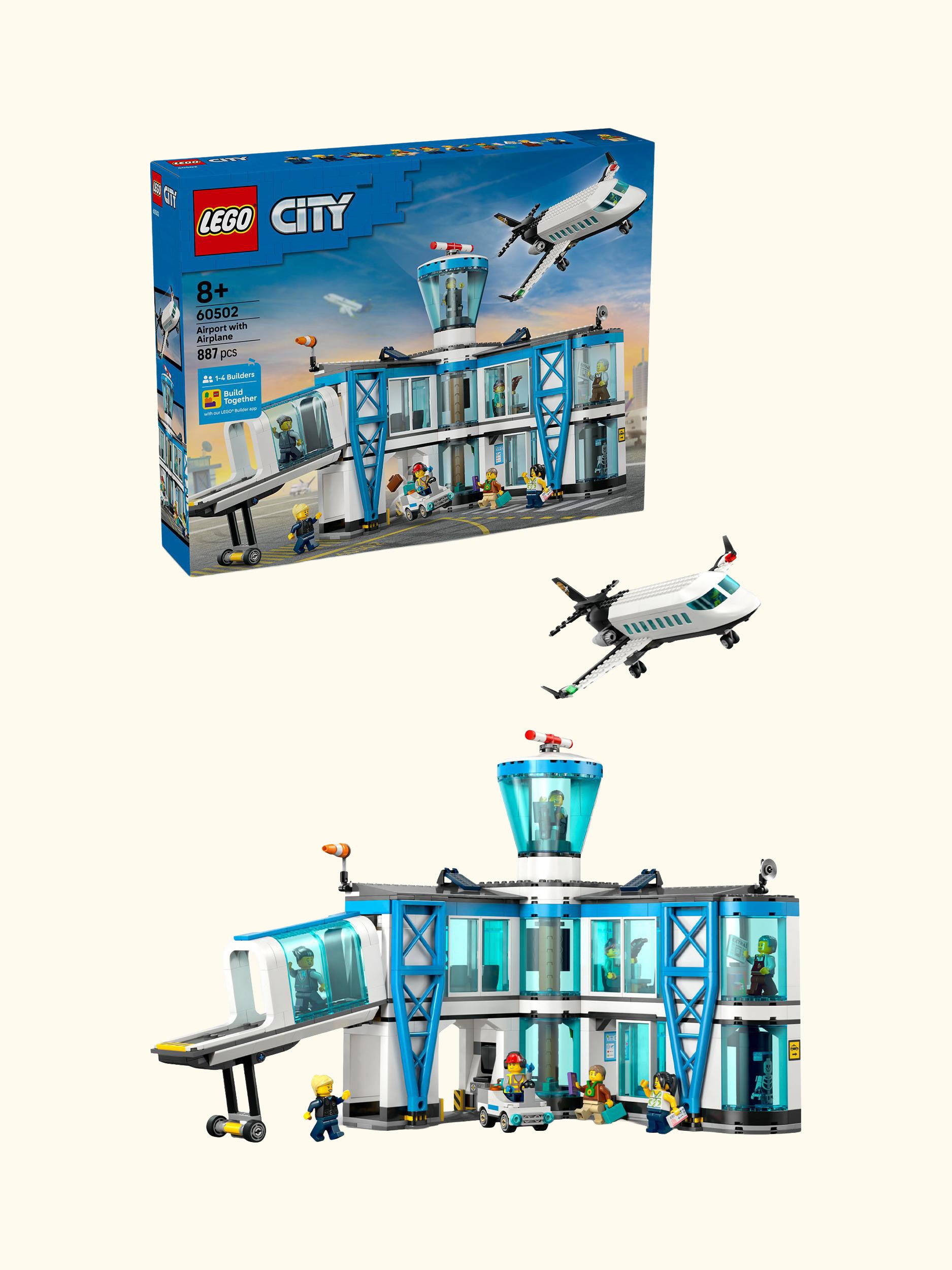 City 60502 Airport with Airplane Building Kit