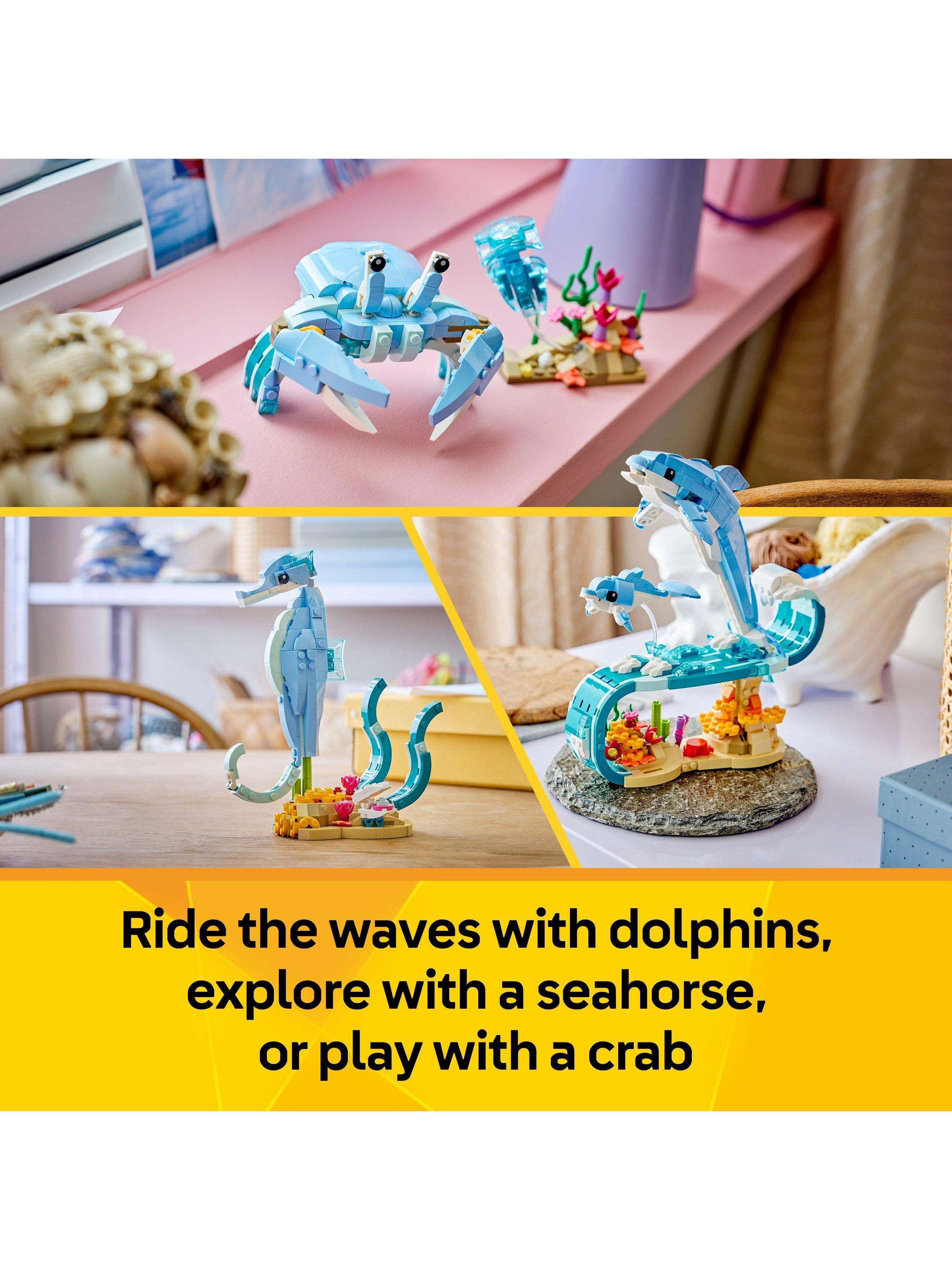 Creator 31385 Sea Animals: Beautiful Dolphins 3-in-1 Building Toy
