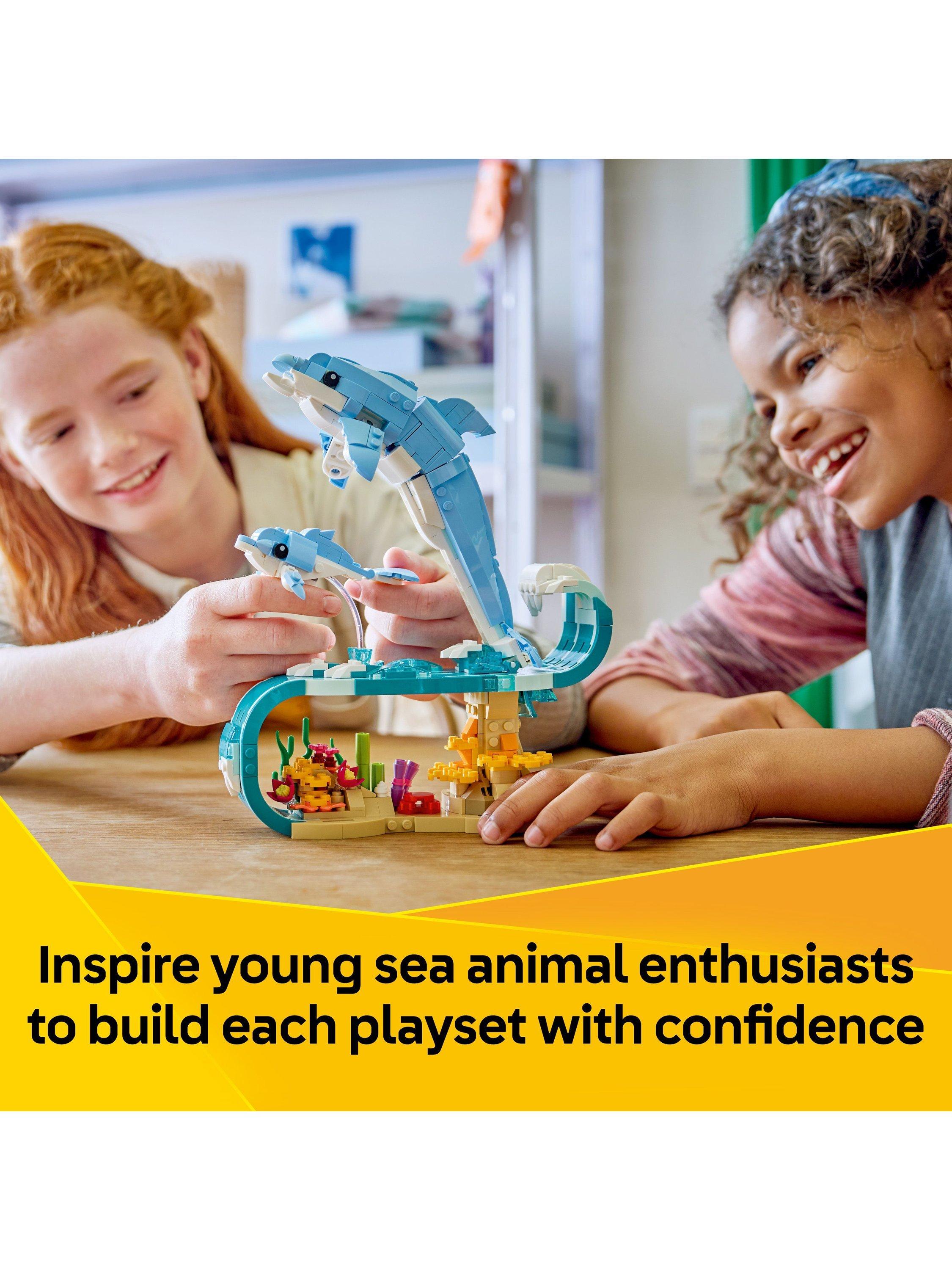 Creator 31385 Sea Animals: Beautiful Dolphins 3-in-1 Building Toy