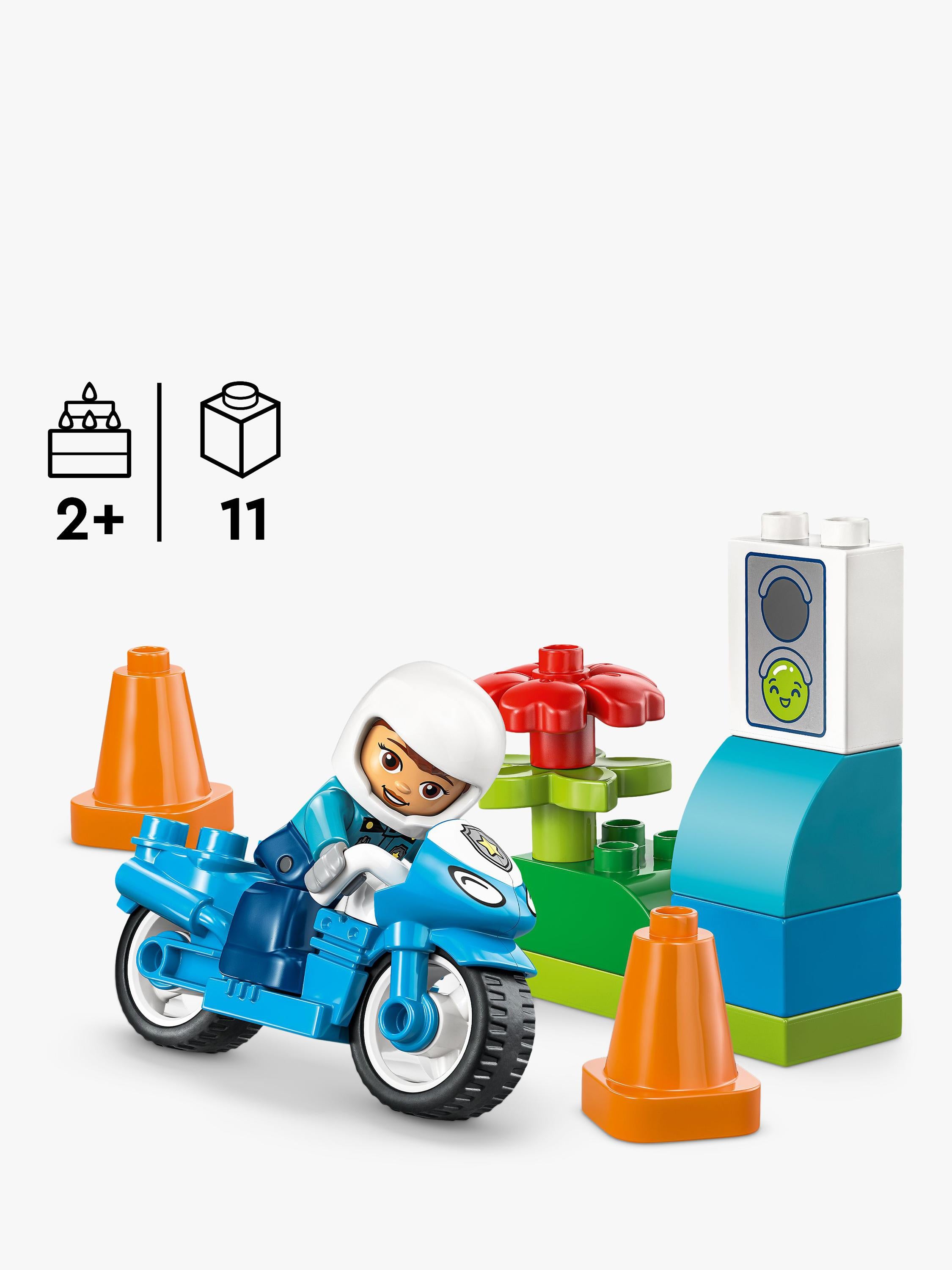 DUPLO 10471 Town Blue Police Motorcycle Playset