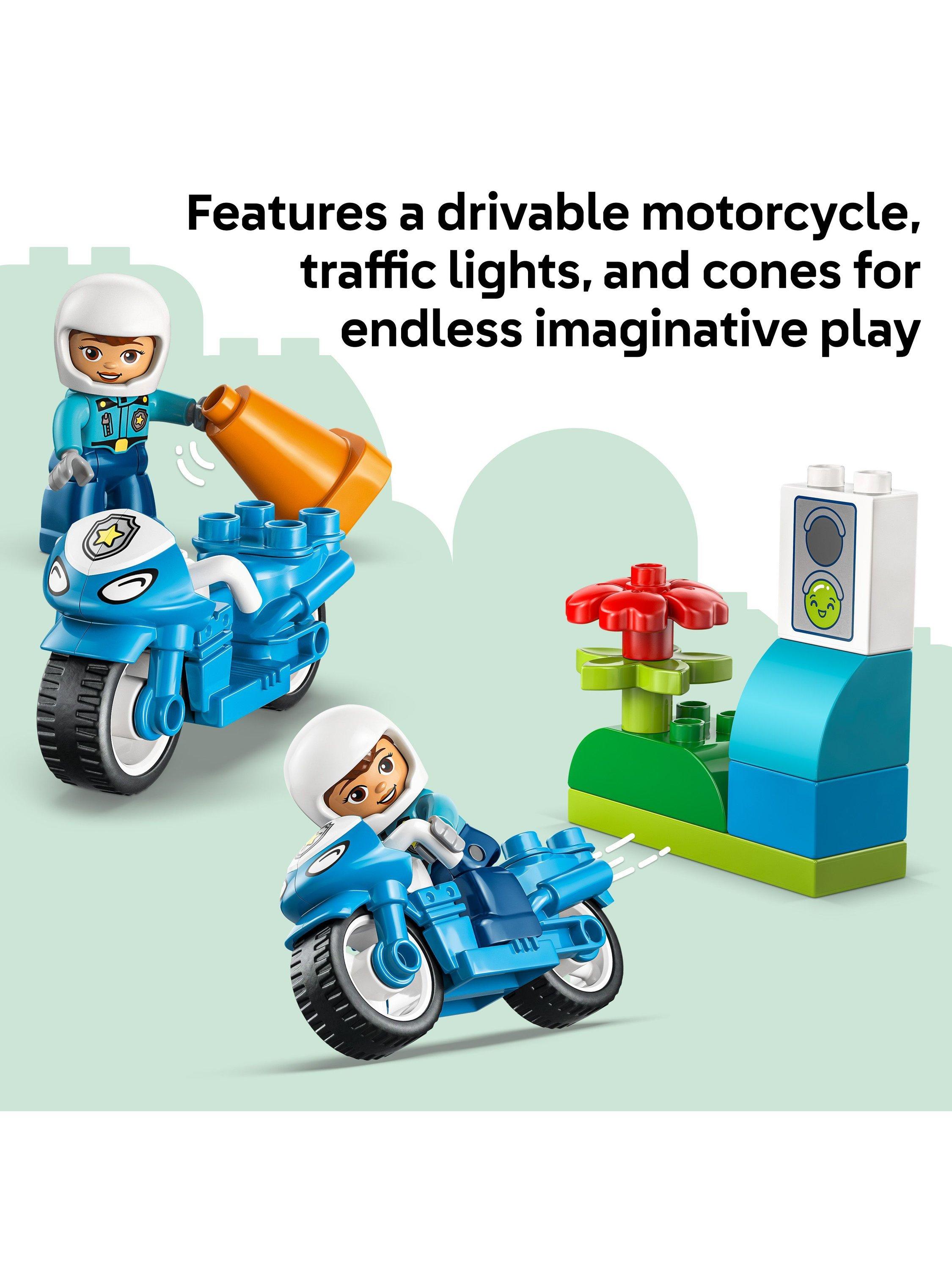 DUPLO 10471 Town Blue Police Motorcycle Playset