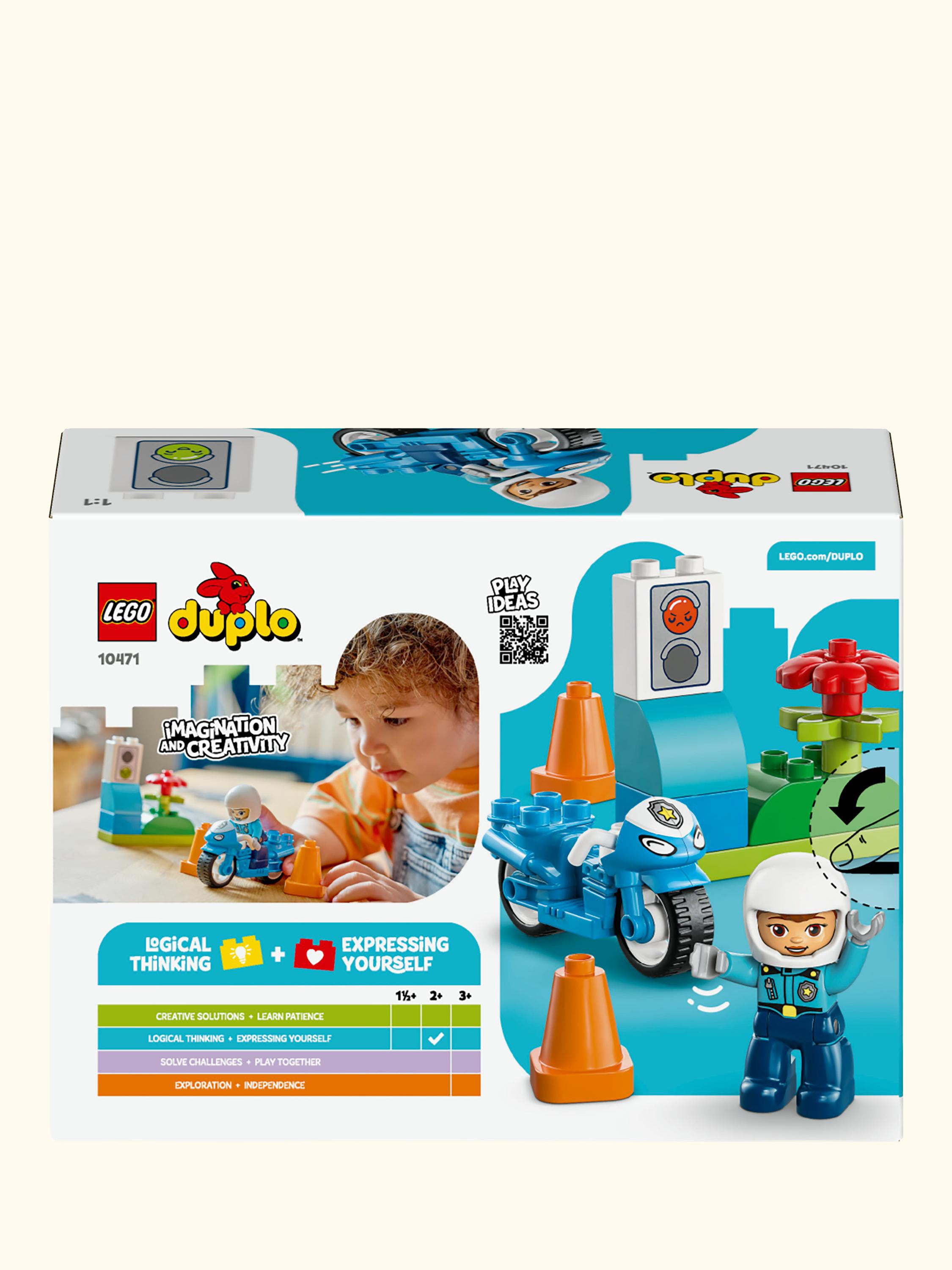 DUPLO 10471 Town Blue Police Motorcycle Playset