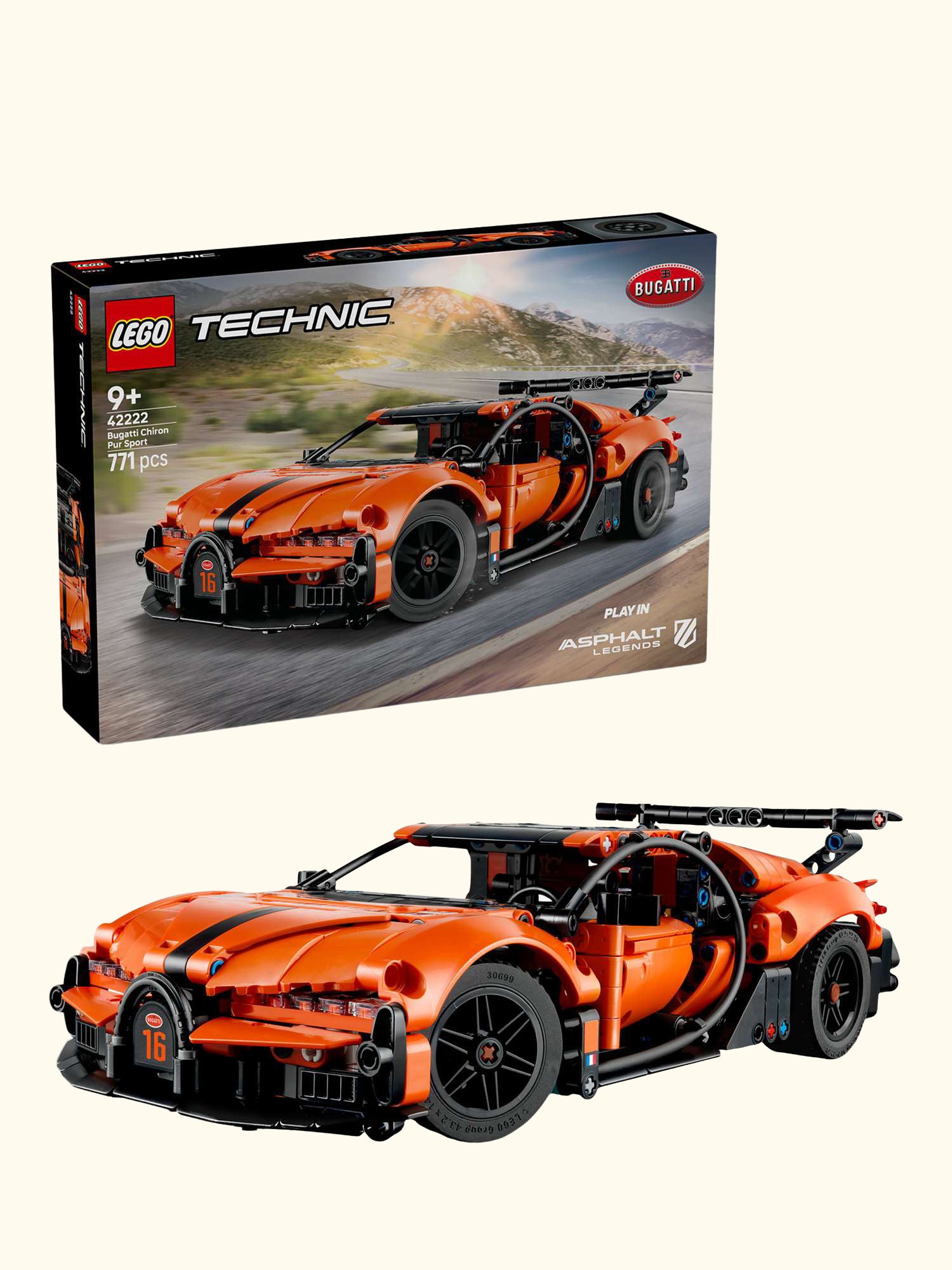Technic 42222 Bugatti Chiron Pur Sport Hypercar Toy