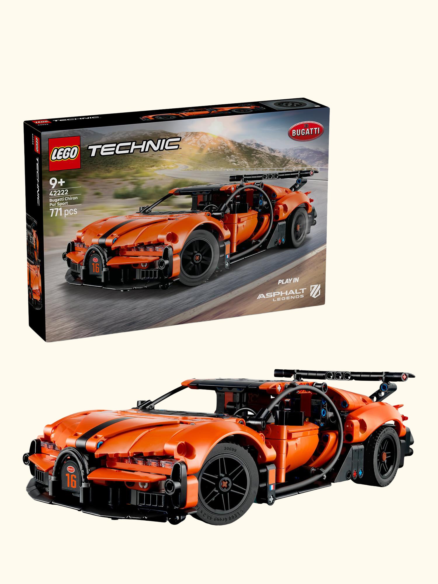 Technic 42222 Bugatti Chiron Pur Sport Hypercar Toy