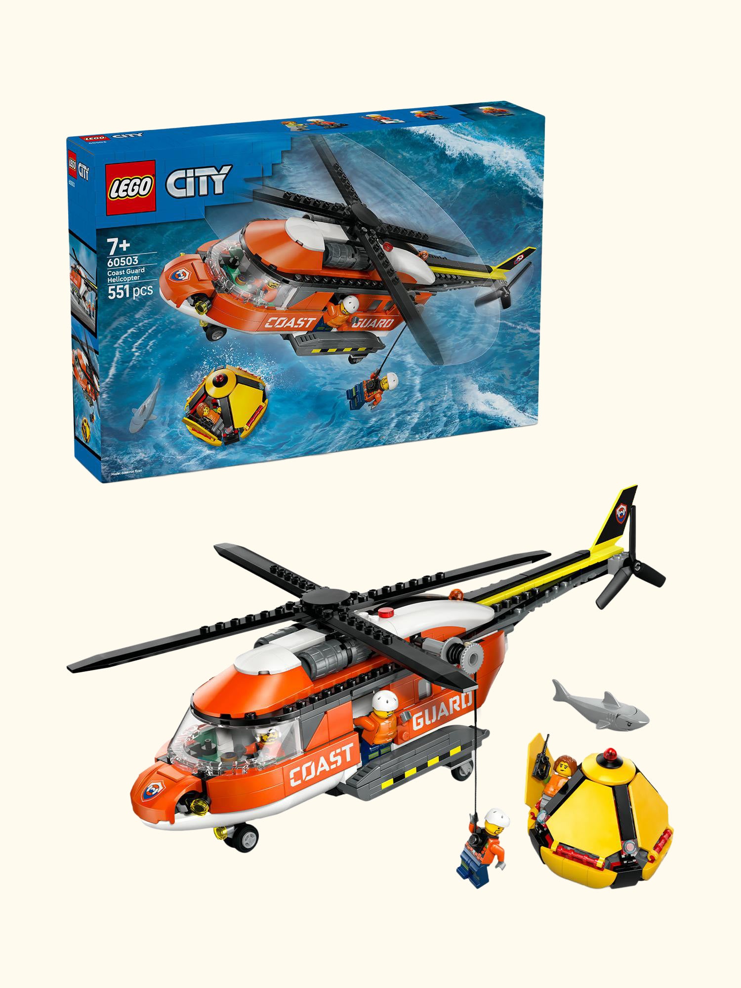 City 60503 Coast Guard Helicopter Toy Building Set