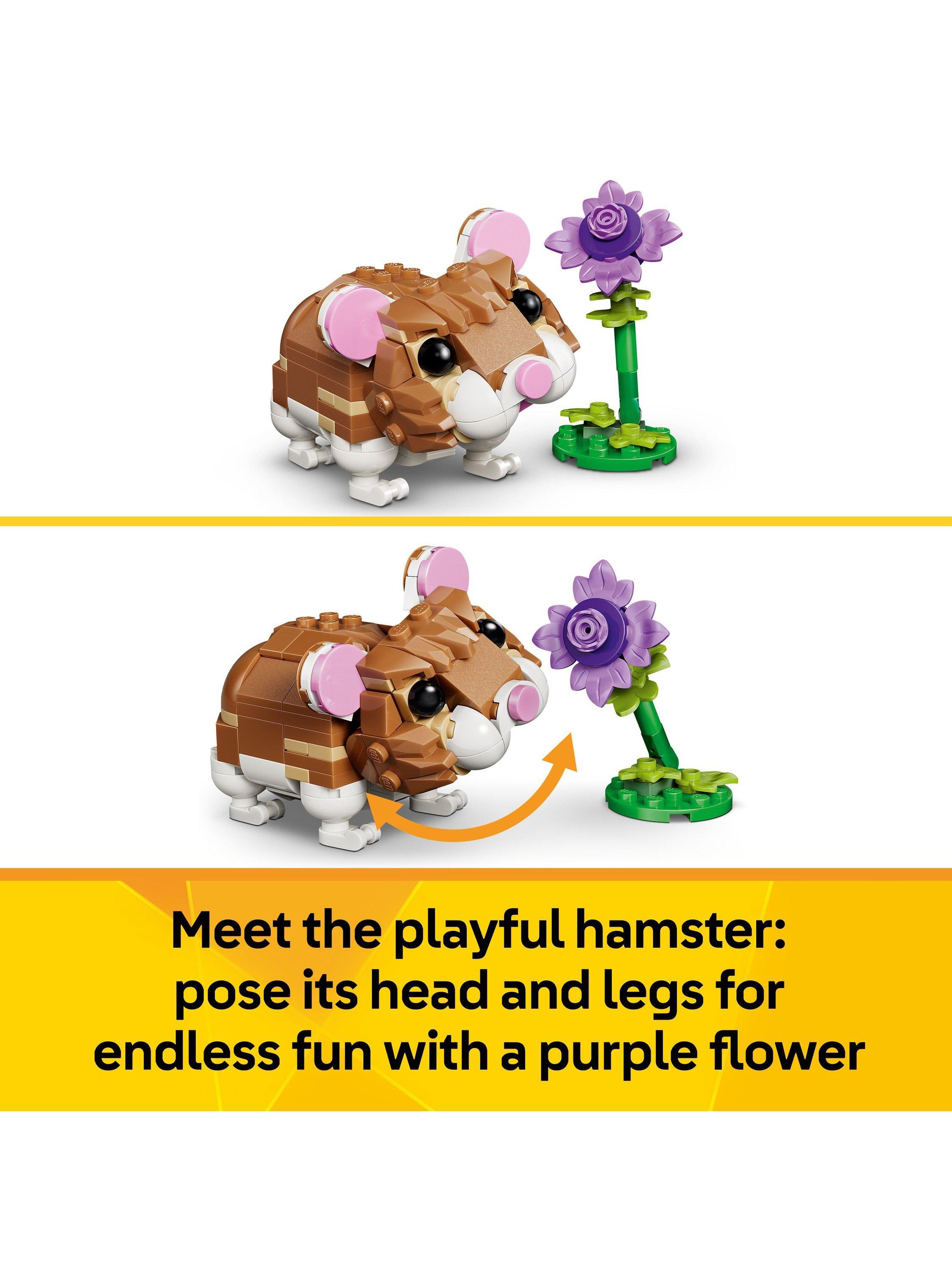 Creator 31376 Cute Hamster with a Flower 3-in-1 Building Toy