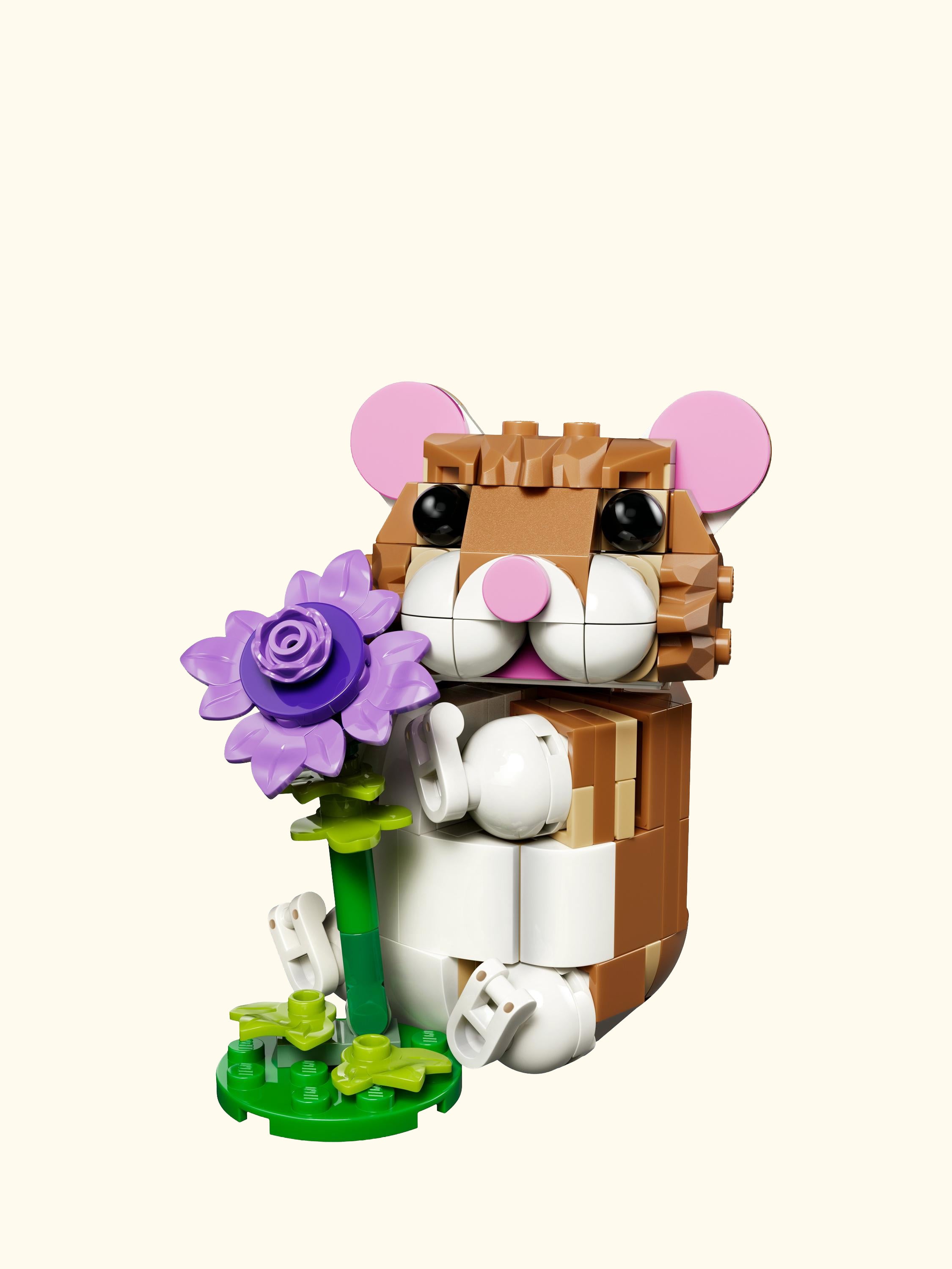 Creator 31376 Cute Hamster with a Flower 3-in-1 Building Toy