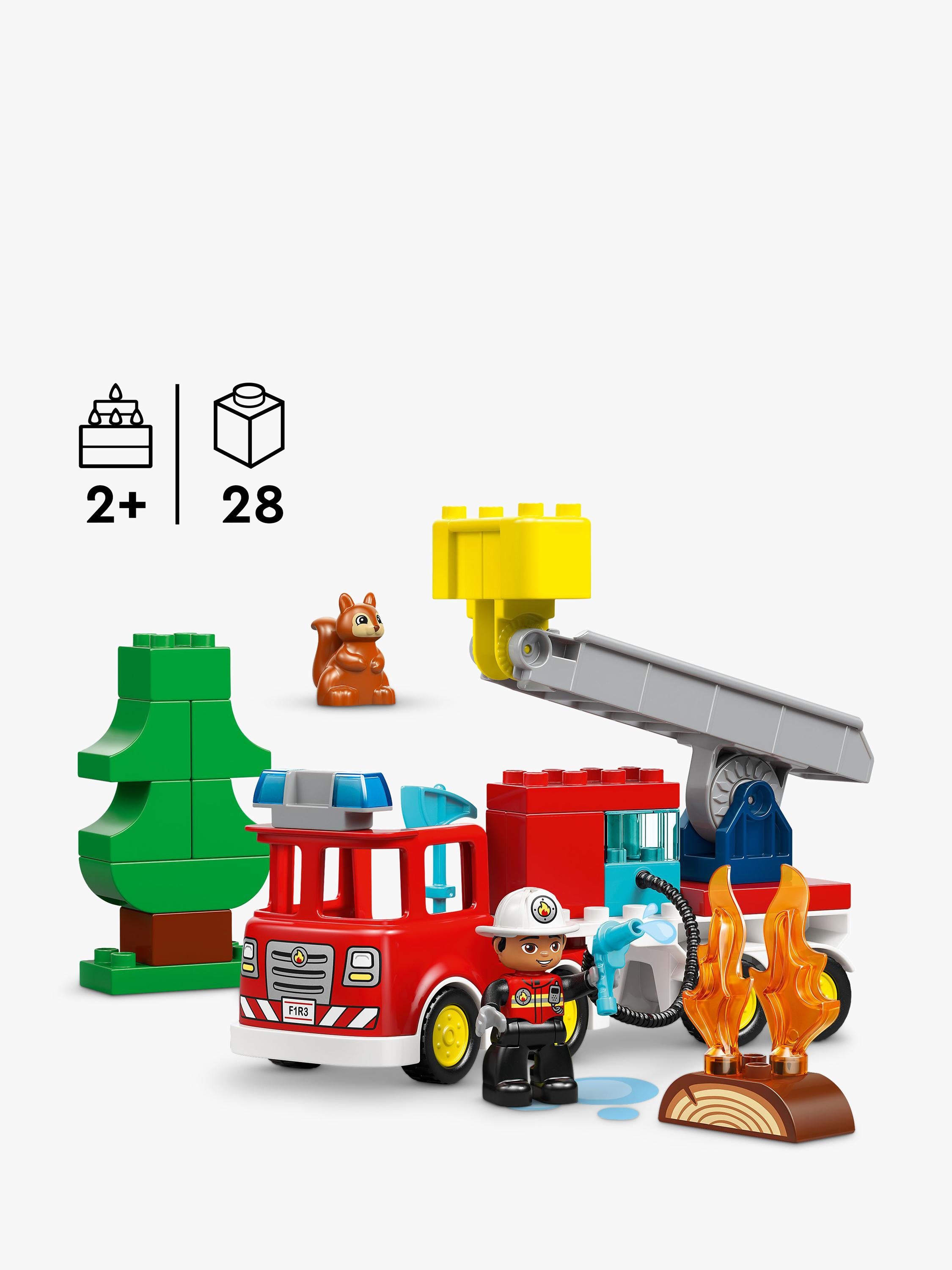 DUPLO 10473 Town Fire Engine with Hose & Firefighter Emergency Vehicle Toy