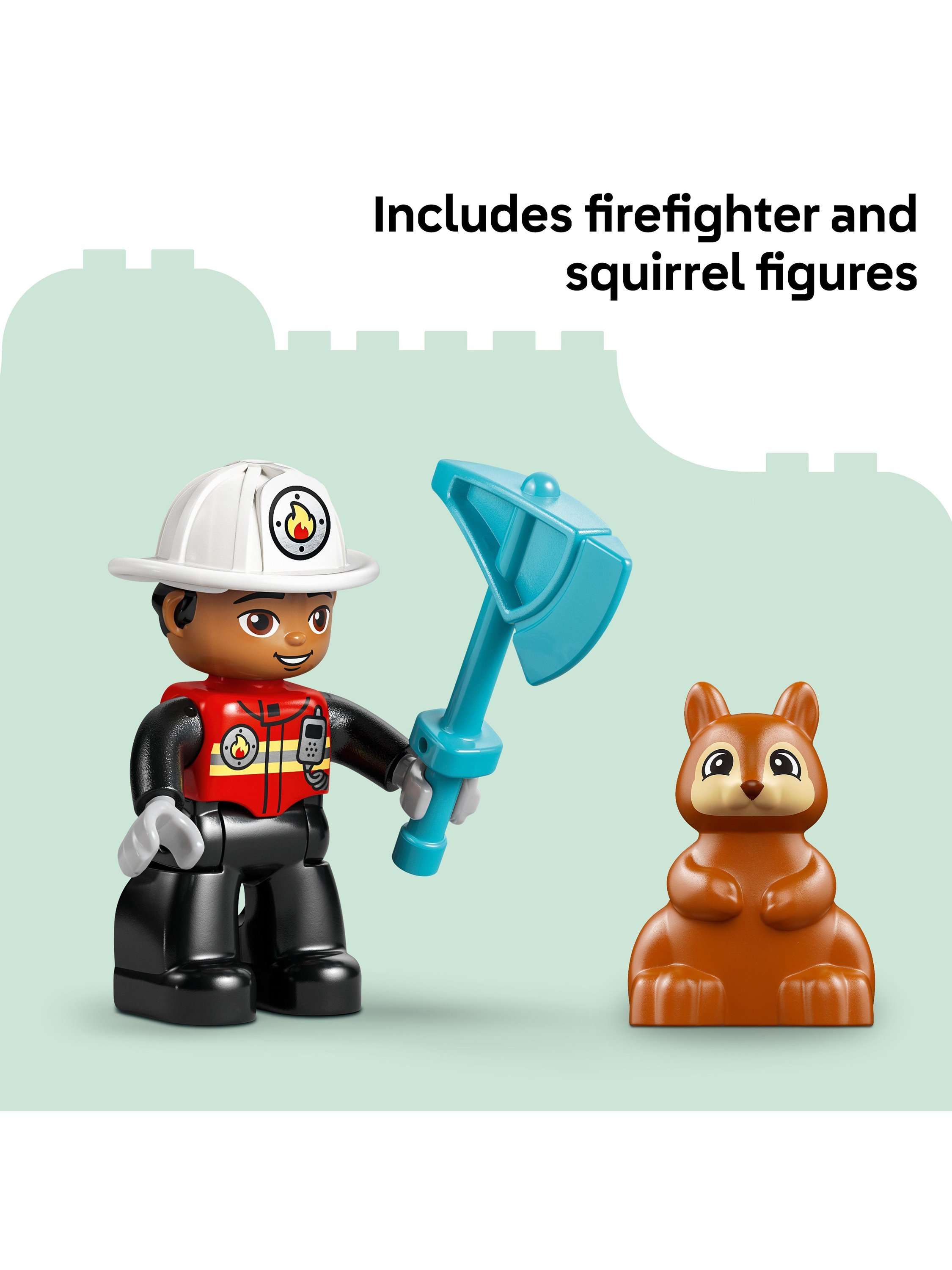 DUPLO 10473 Town Fire Engine with Hose & Firefighter Emergency Vehicle Toy