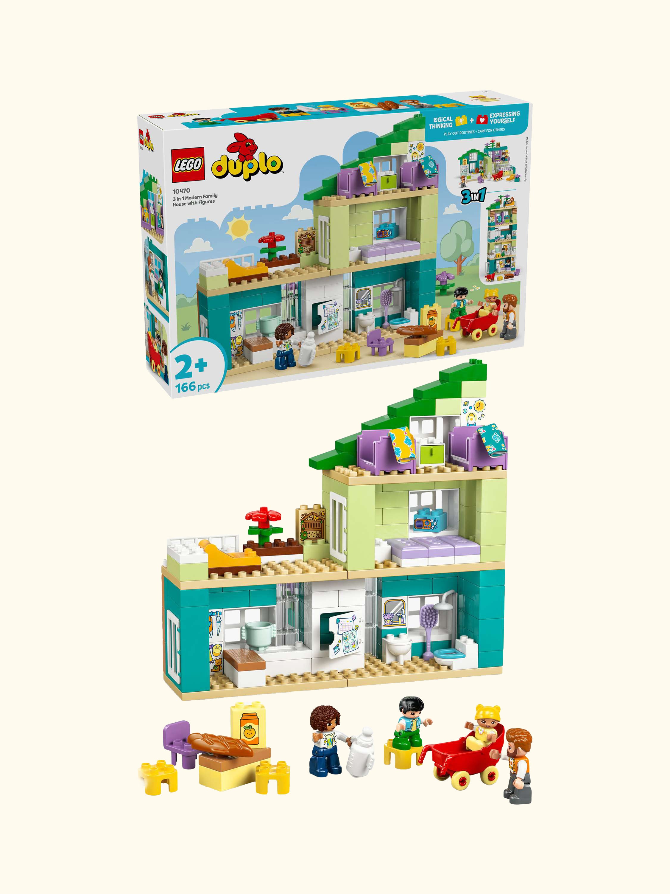 DUPLO 10470 Modern Family House with Figures 3-in-1 Educational Toy